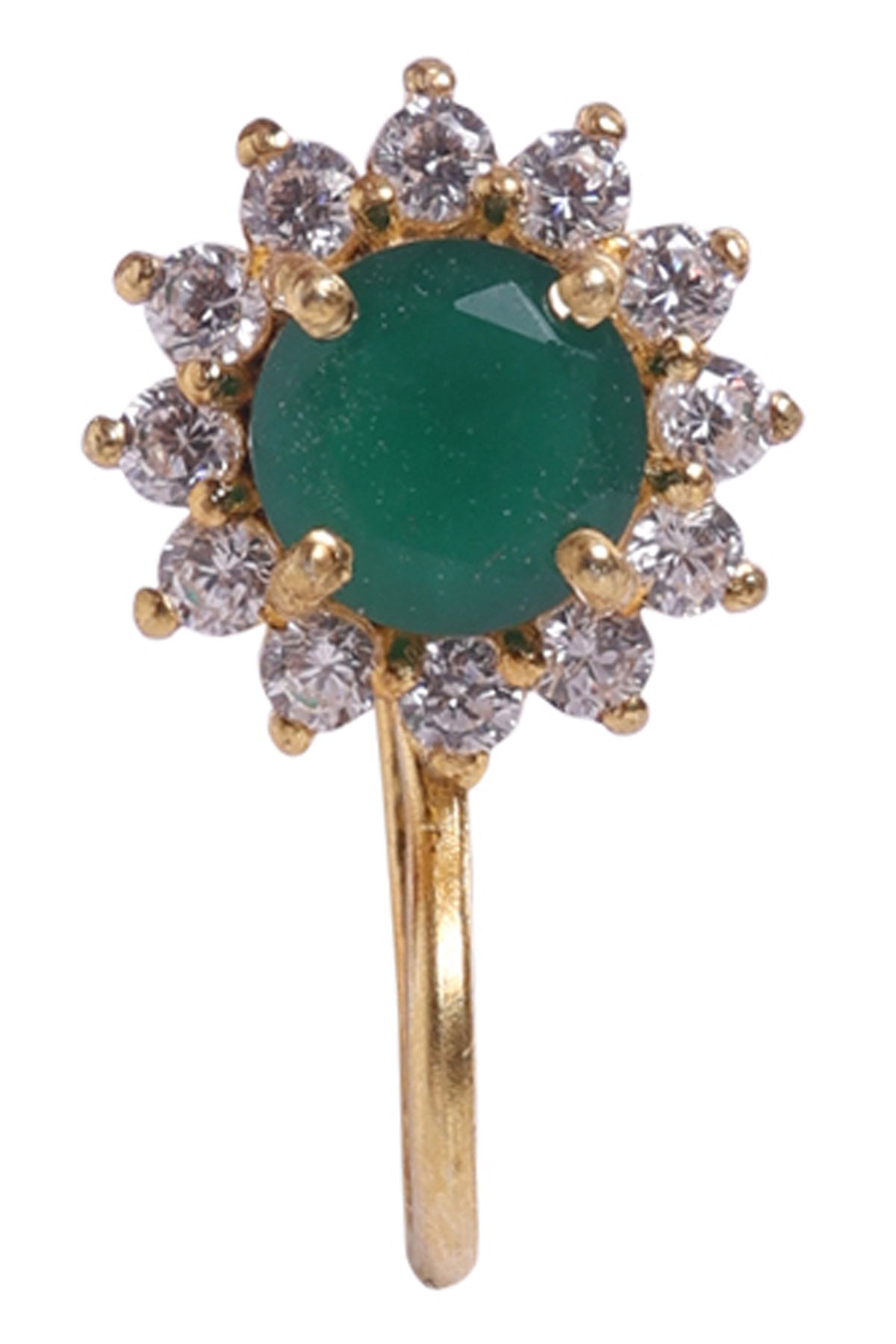 Green Stone Nose Ring