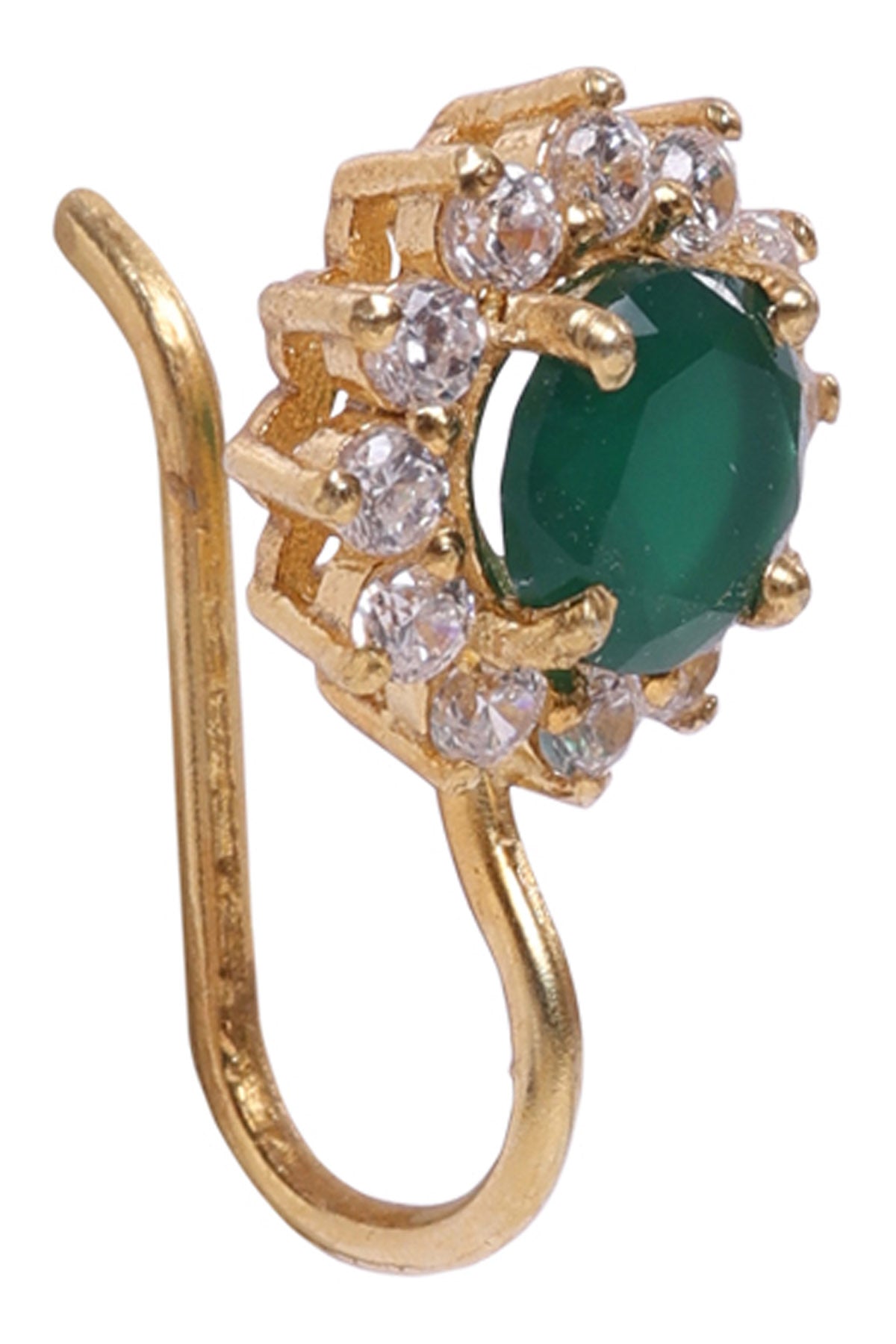 Green Stone Nose Ring