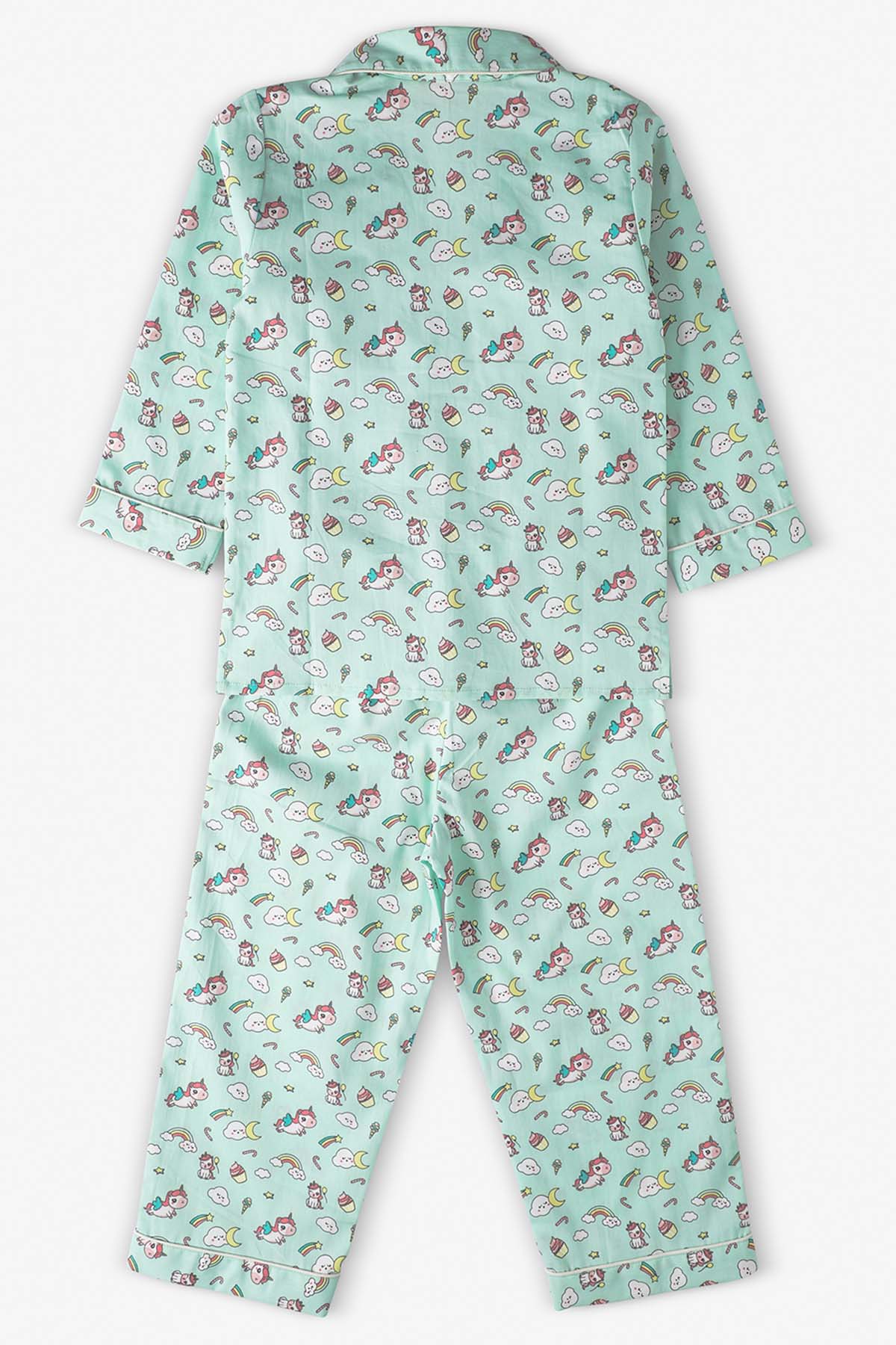Green Unicorn Print Nightsuit