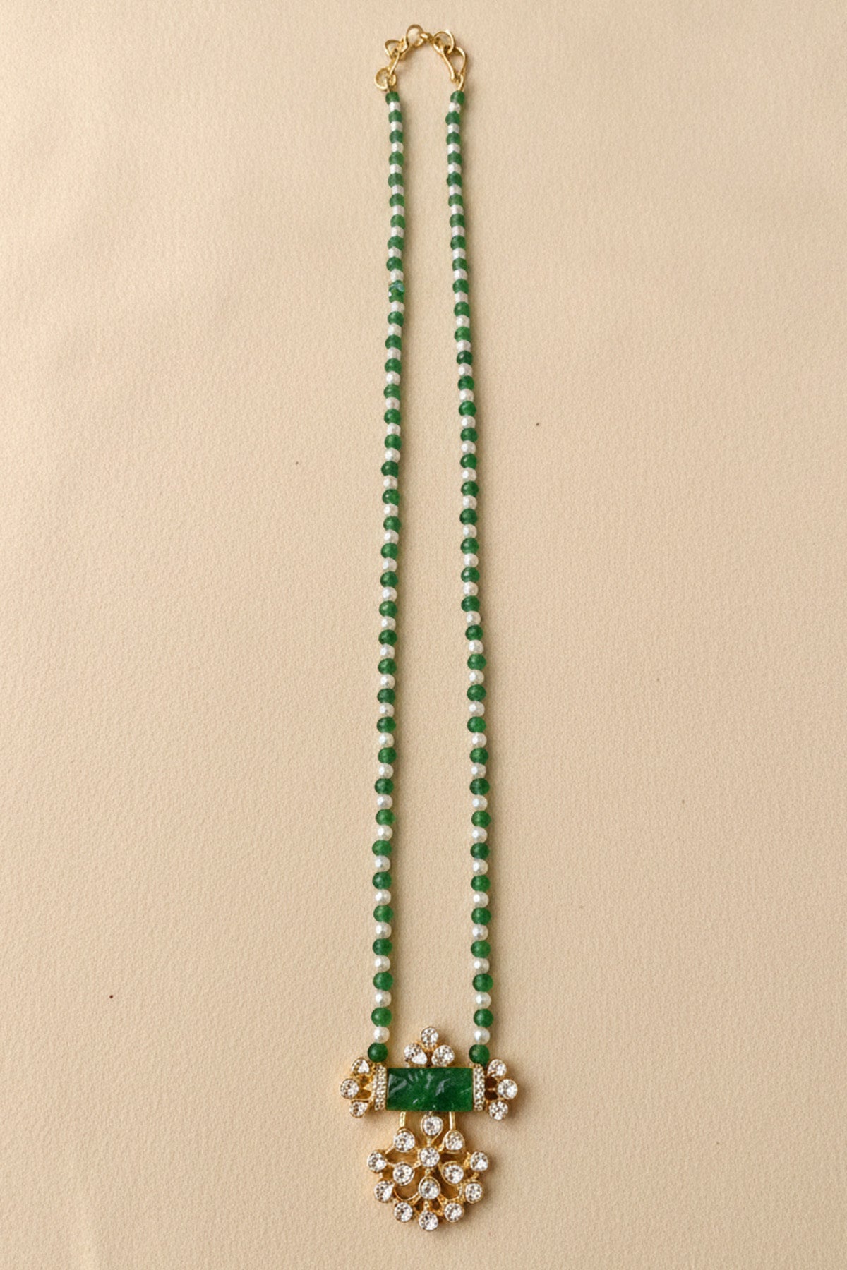 Buy Green 925 Gold Plating Necklace Set for women by Sica online available at scrollnshops