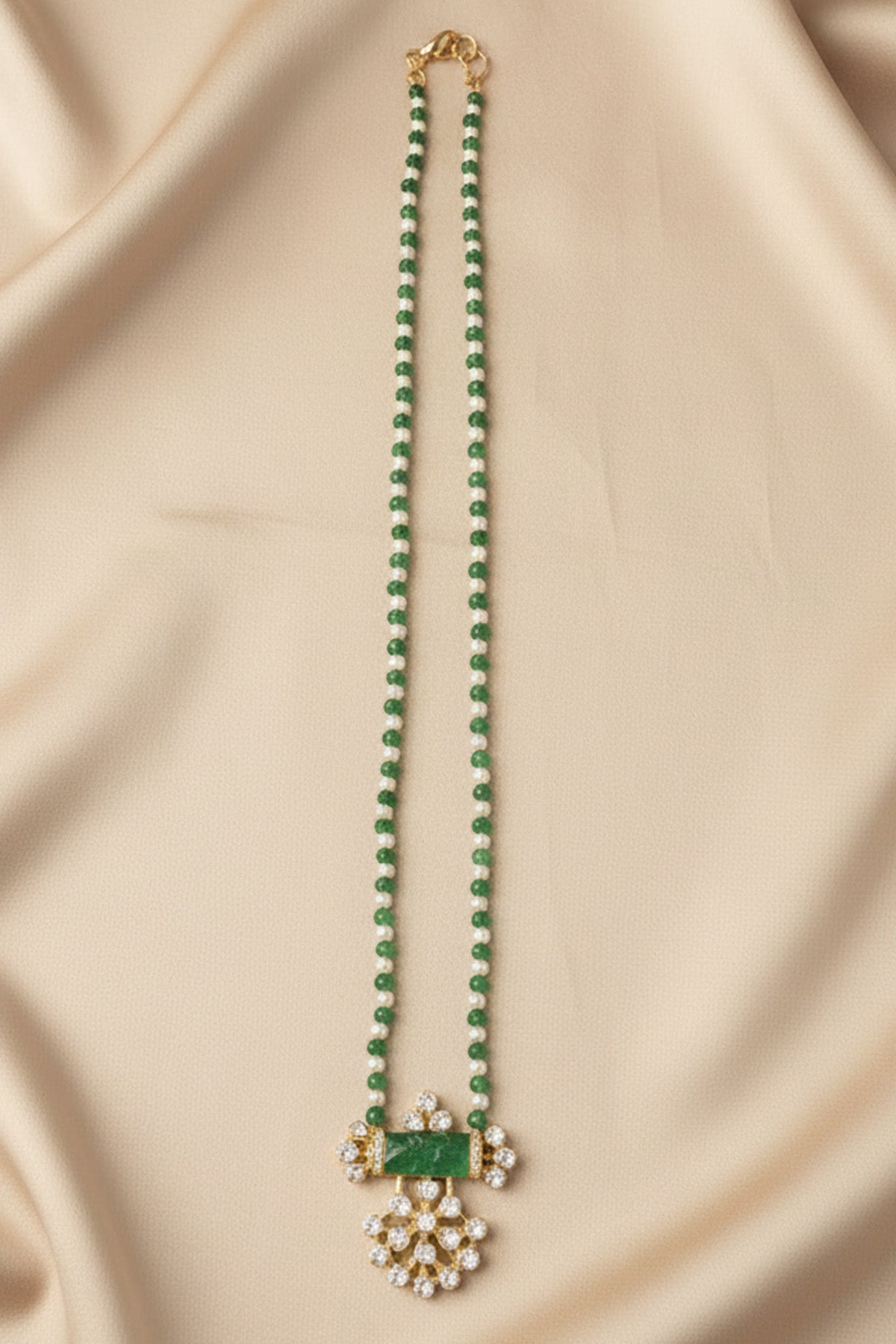 Green 925 Gold Plating Necklace