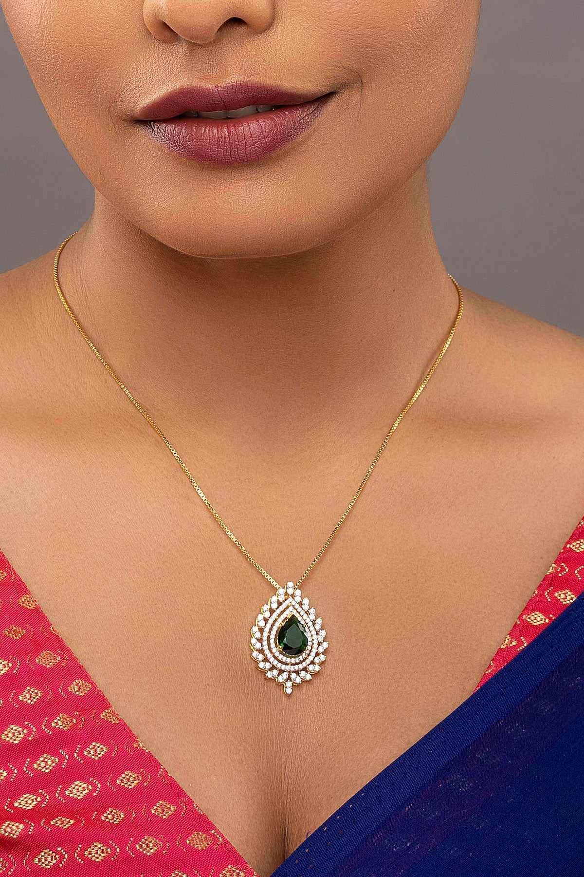 Buy Green 925 Silver Grace Pendant  for women by Sica online available at scrollnshops