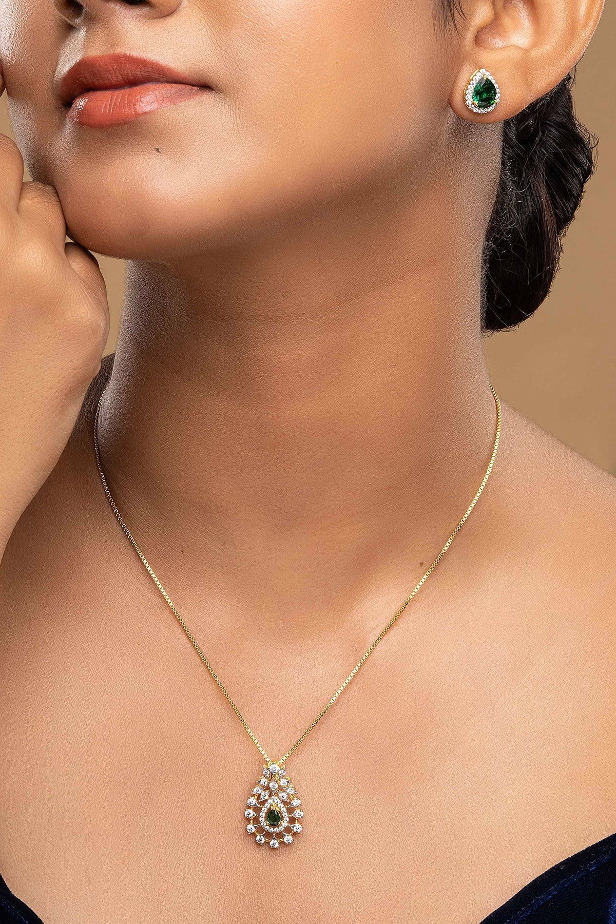 Buy Green 925 Silver Jewellery Set for women by Sica online available at scrollnshops