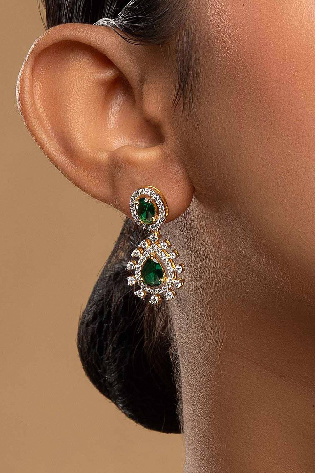 Buy Green 925 Silver Stud Earrings for women by Sica online available at scrollnshops