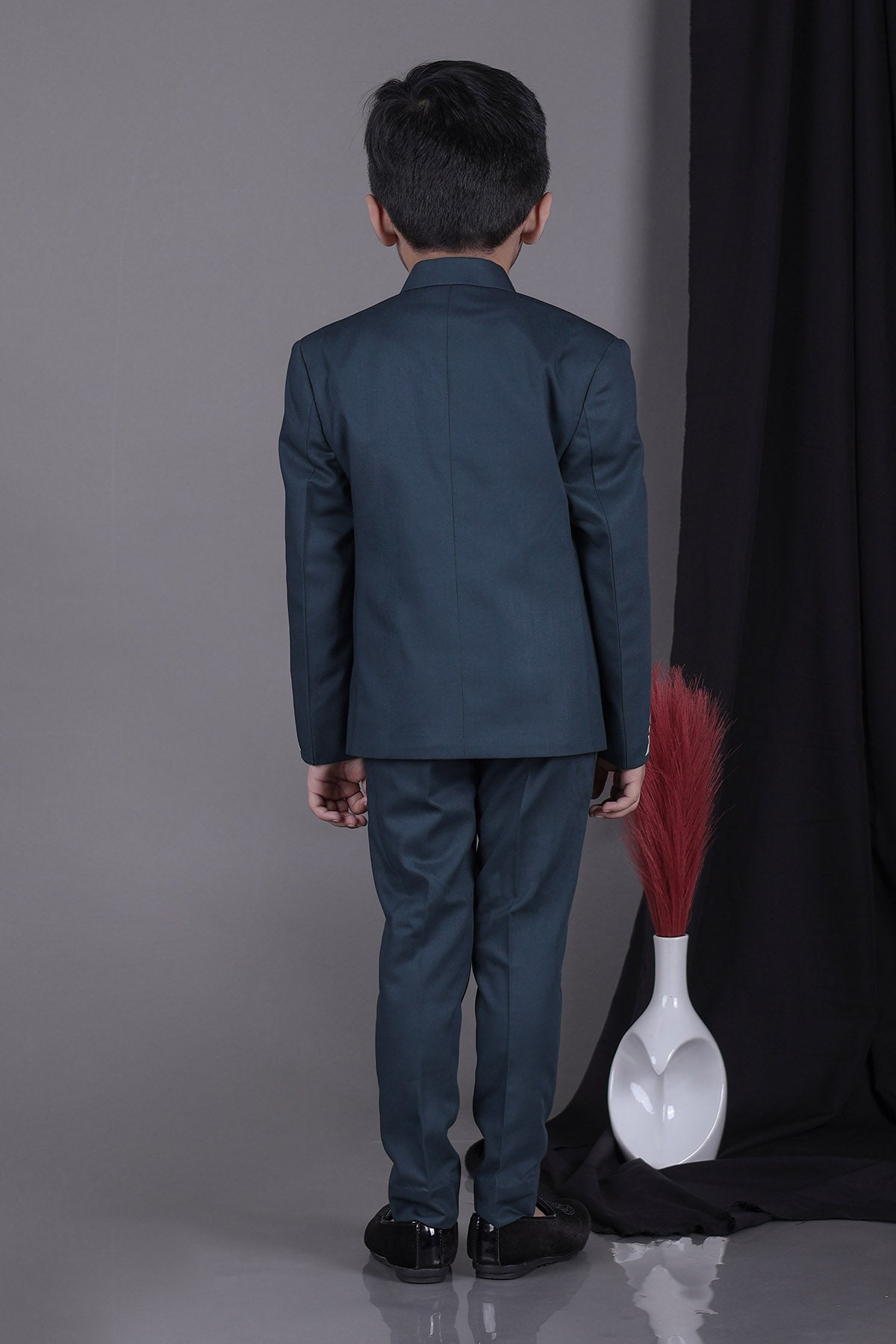 Green Applique Bandhgala Set