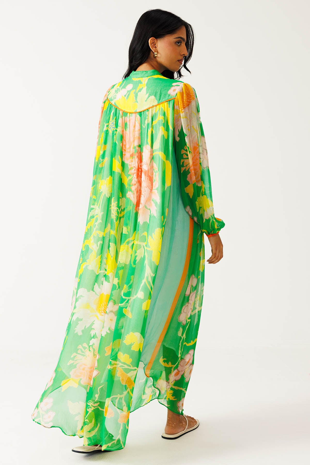 Green Bamberg Georgette Dress