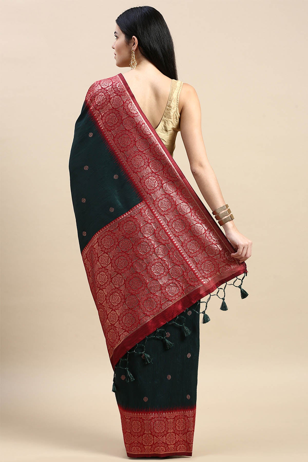 Green Banarasi Silk Zari Saree