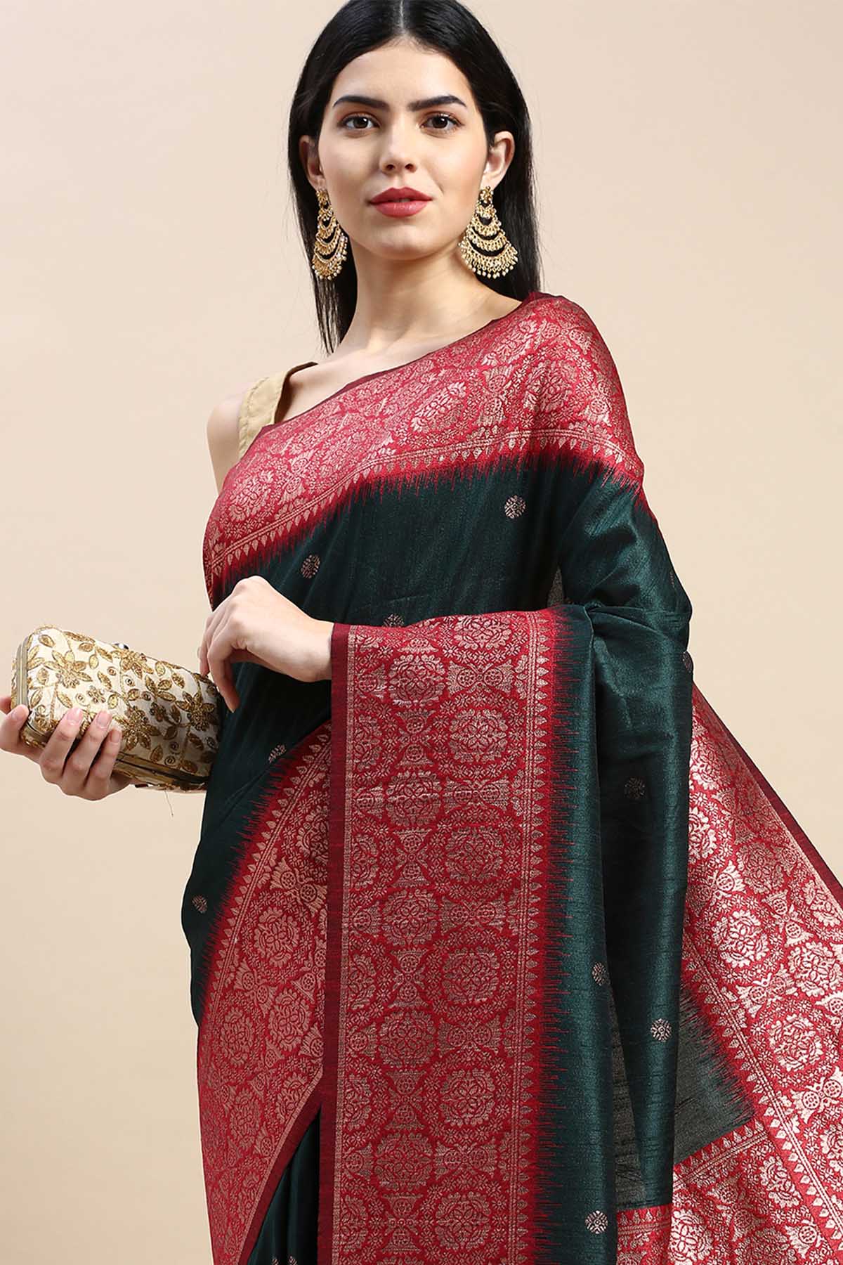 Green Banarasi Silk Zari Saree