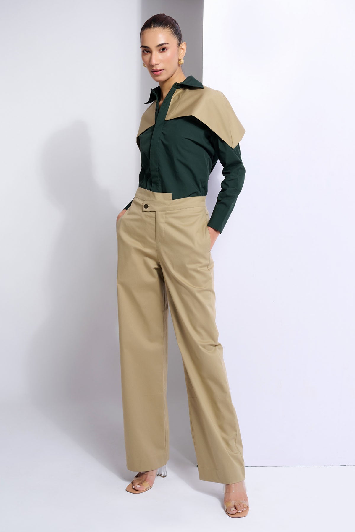 Green & Beige Cotton Fusion Set