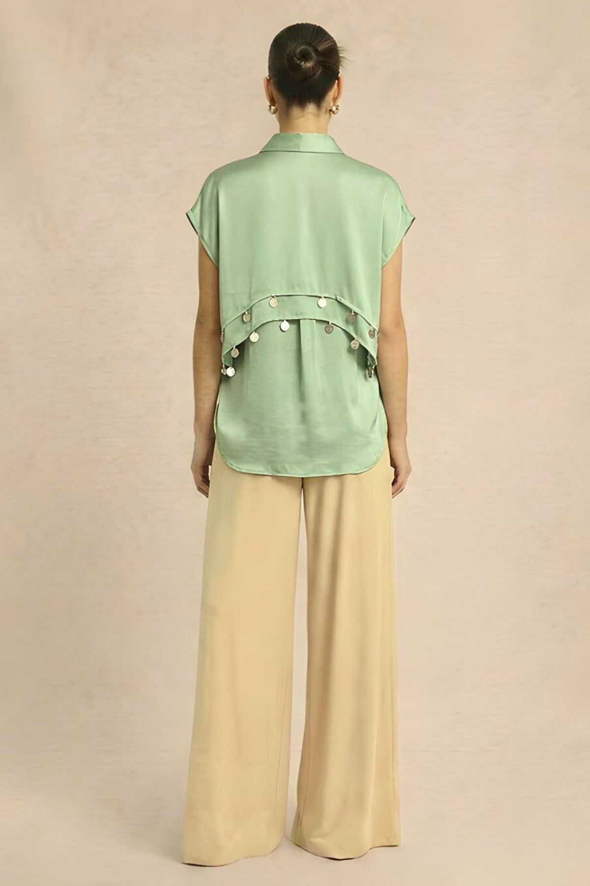 Green Bemberg Coin Flap Shirt