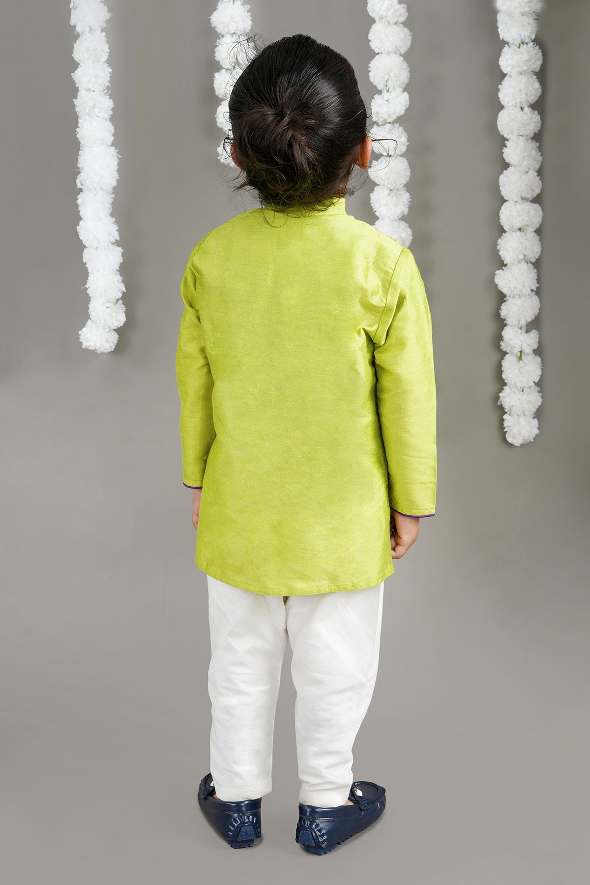 Green Bird Embroidered Kurta Set