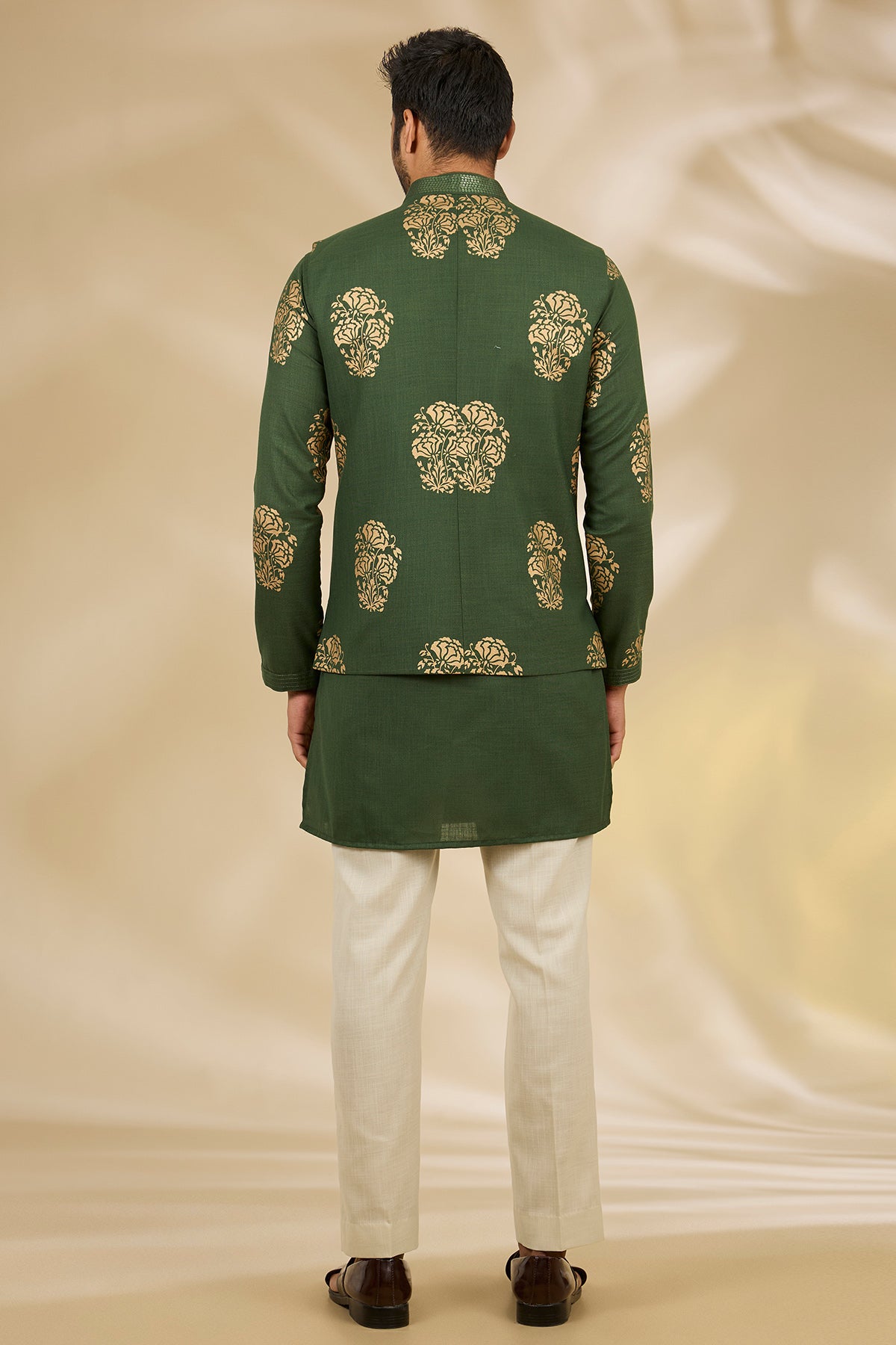 Green Butta Printed Kurta Set