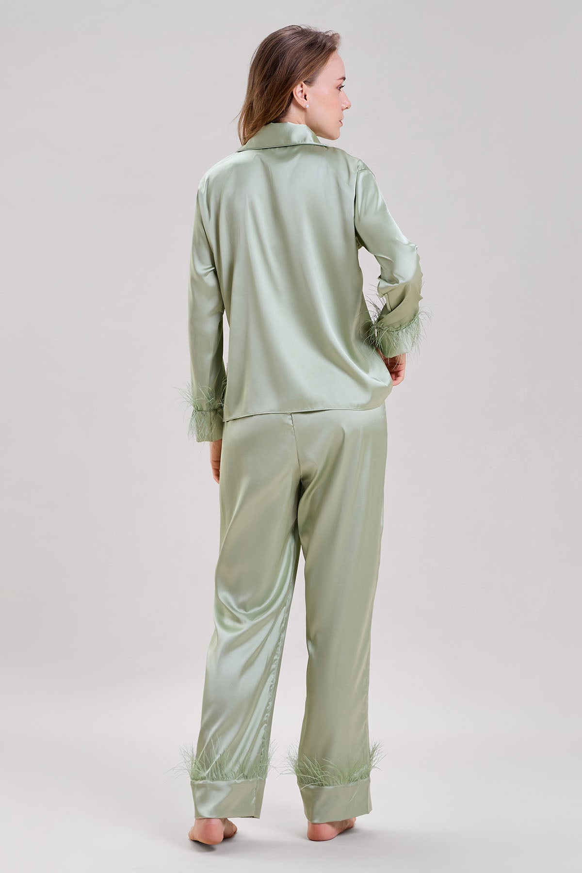 Green Collar Shirt & Pyjama