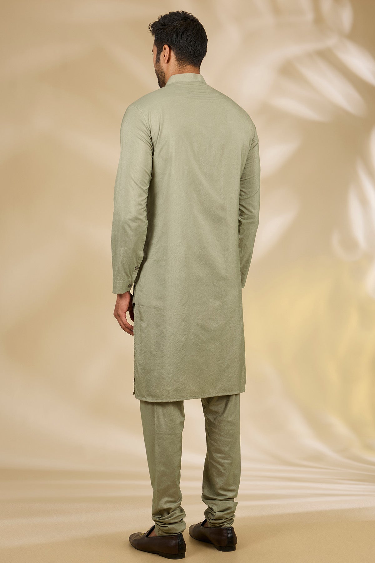 Green Cotton Floral Kurta Set