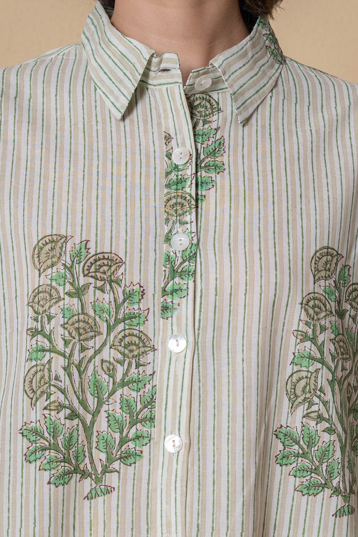 Green Cotton Kurta And Pants