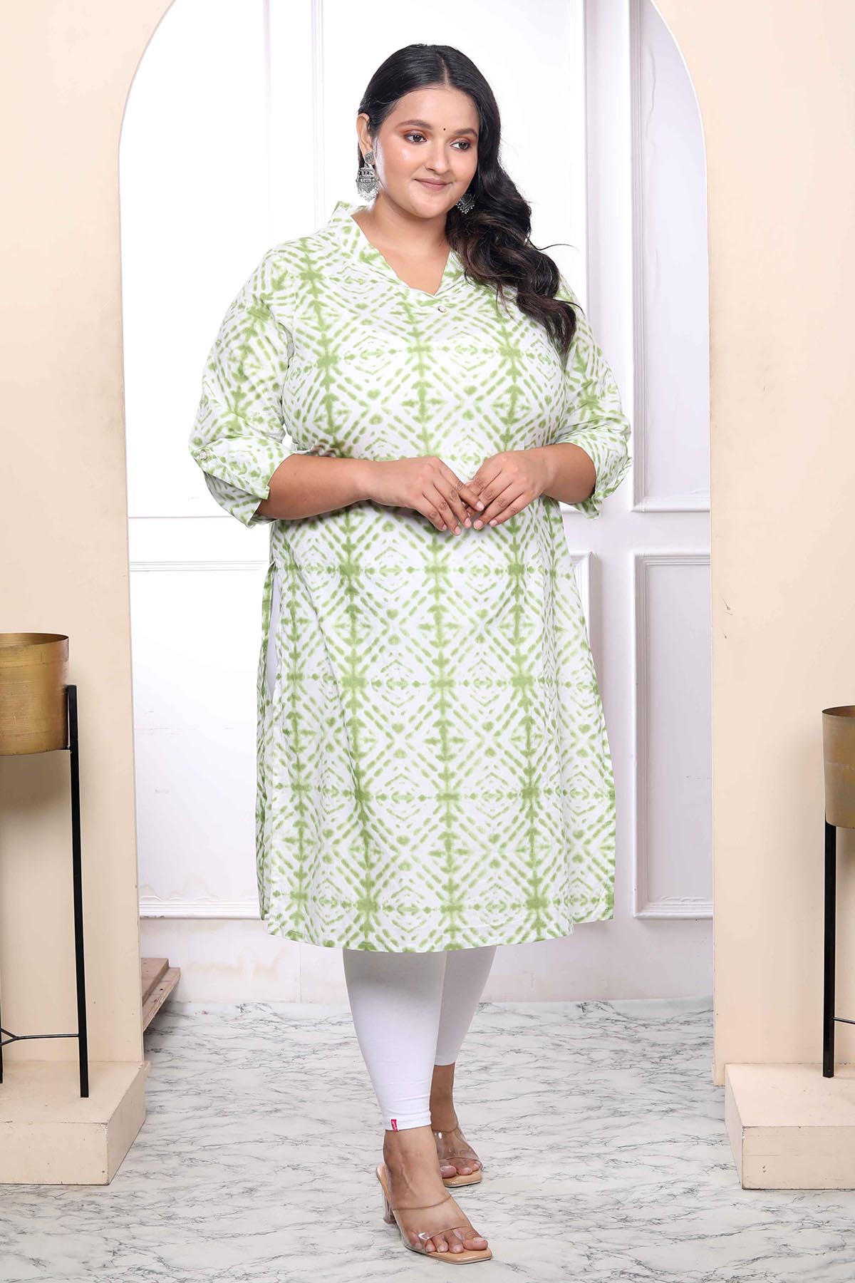 Buy Green Cotton Straight Kurta by Miravan for women online at ScrollnShops