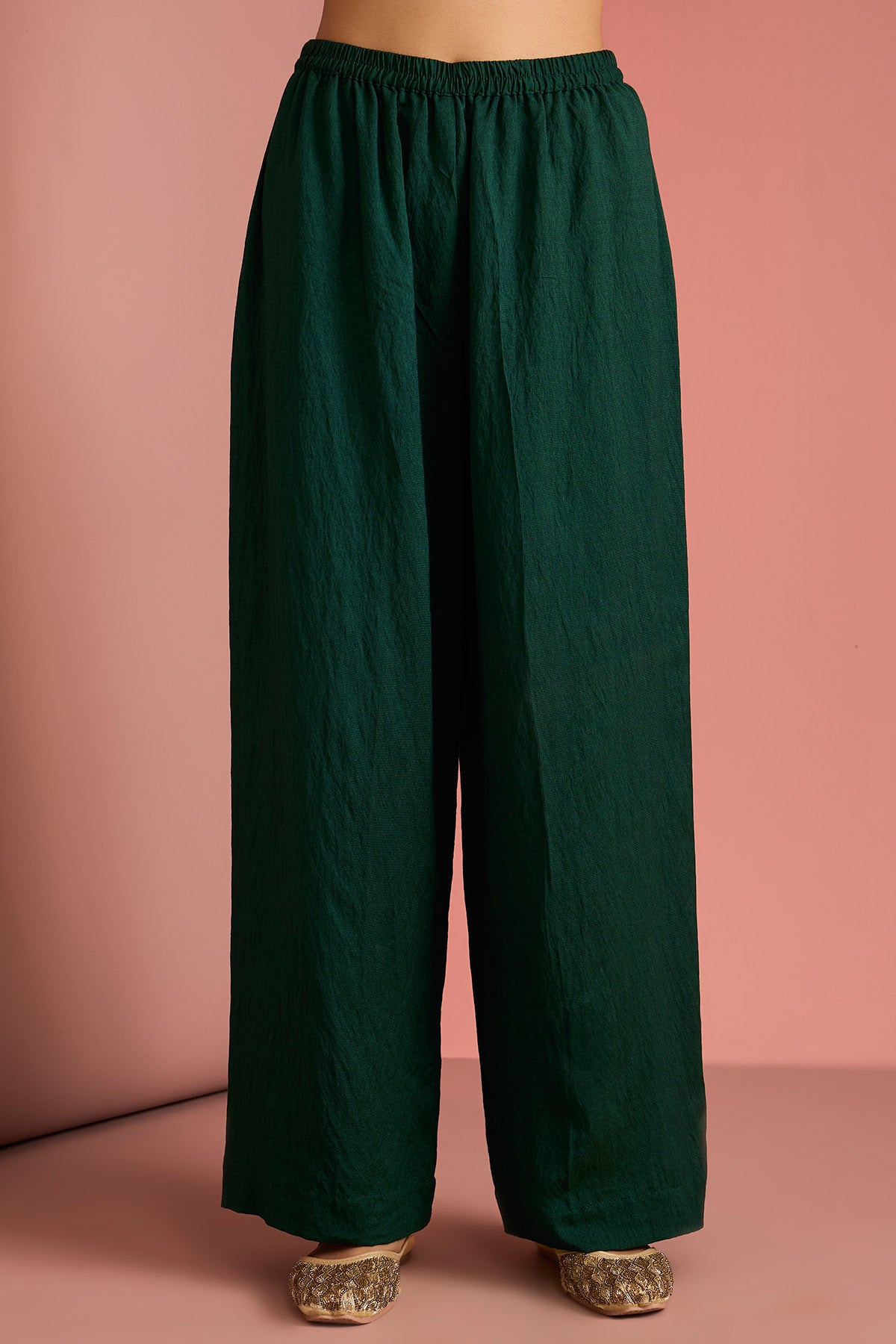 Green Cutdana & Pearl Kurta Set