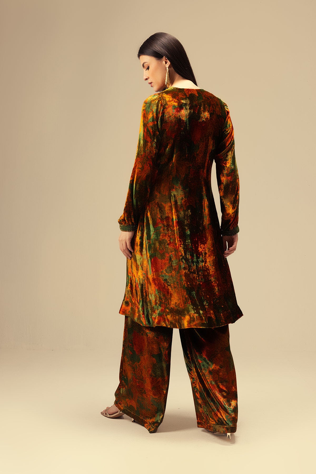 Green Embellished Tunic & Pants