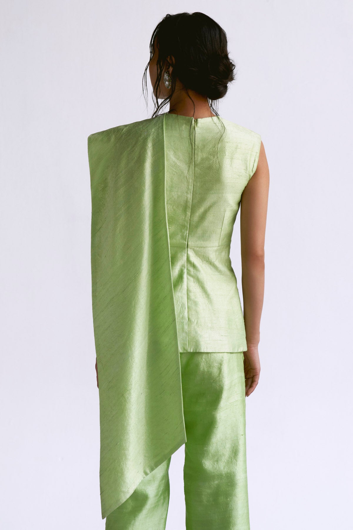 Green Embroidered Blazer & Pants