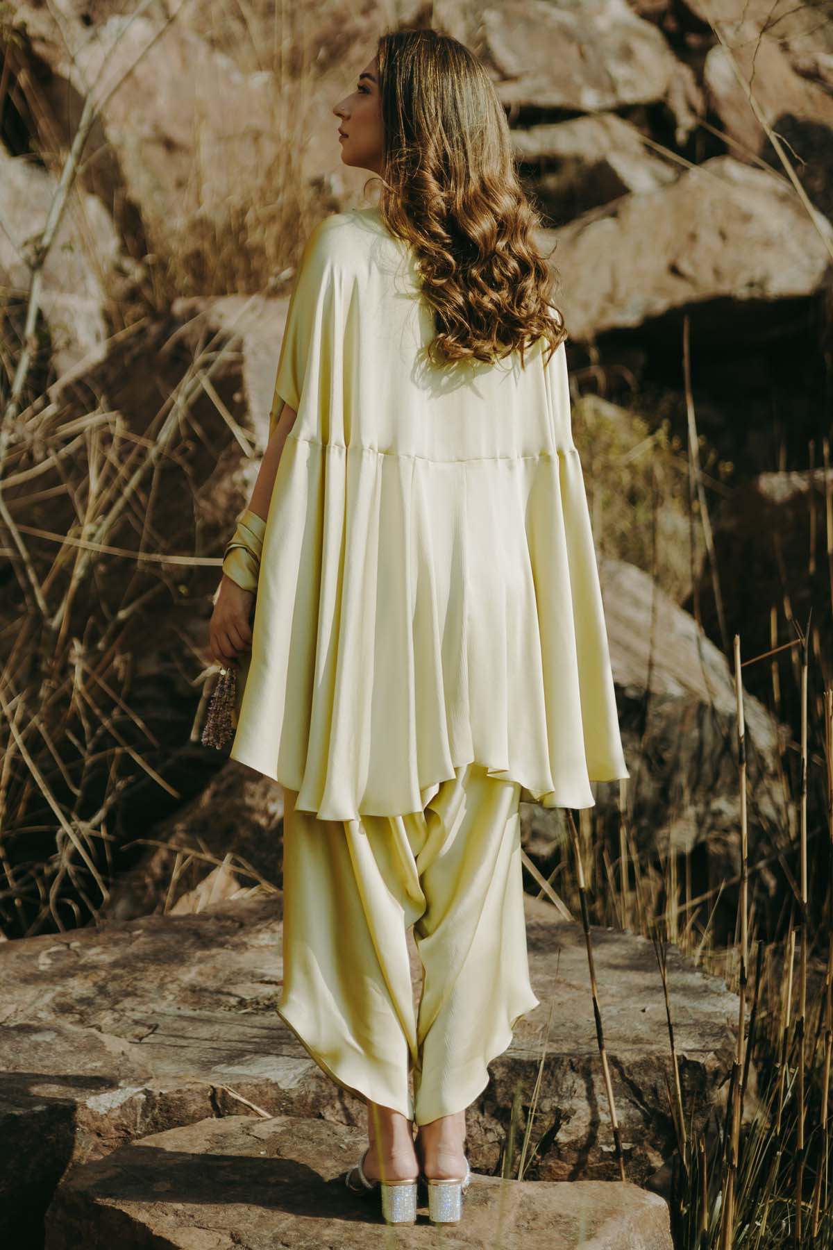 Green Embroidered Kurta & Dhoti