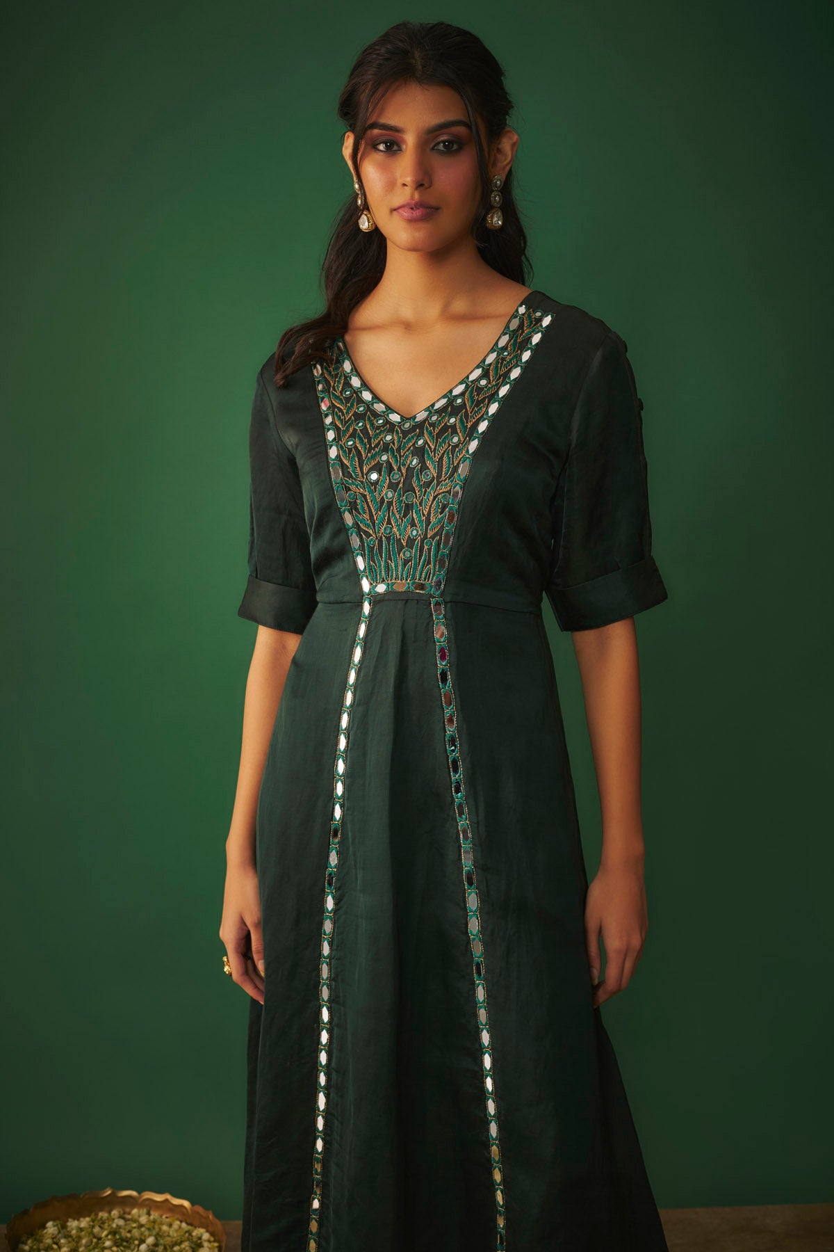 Mirror Emerald Green Kurta Set