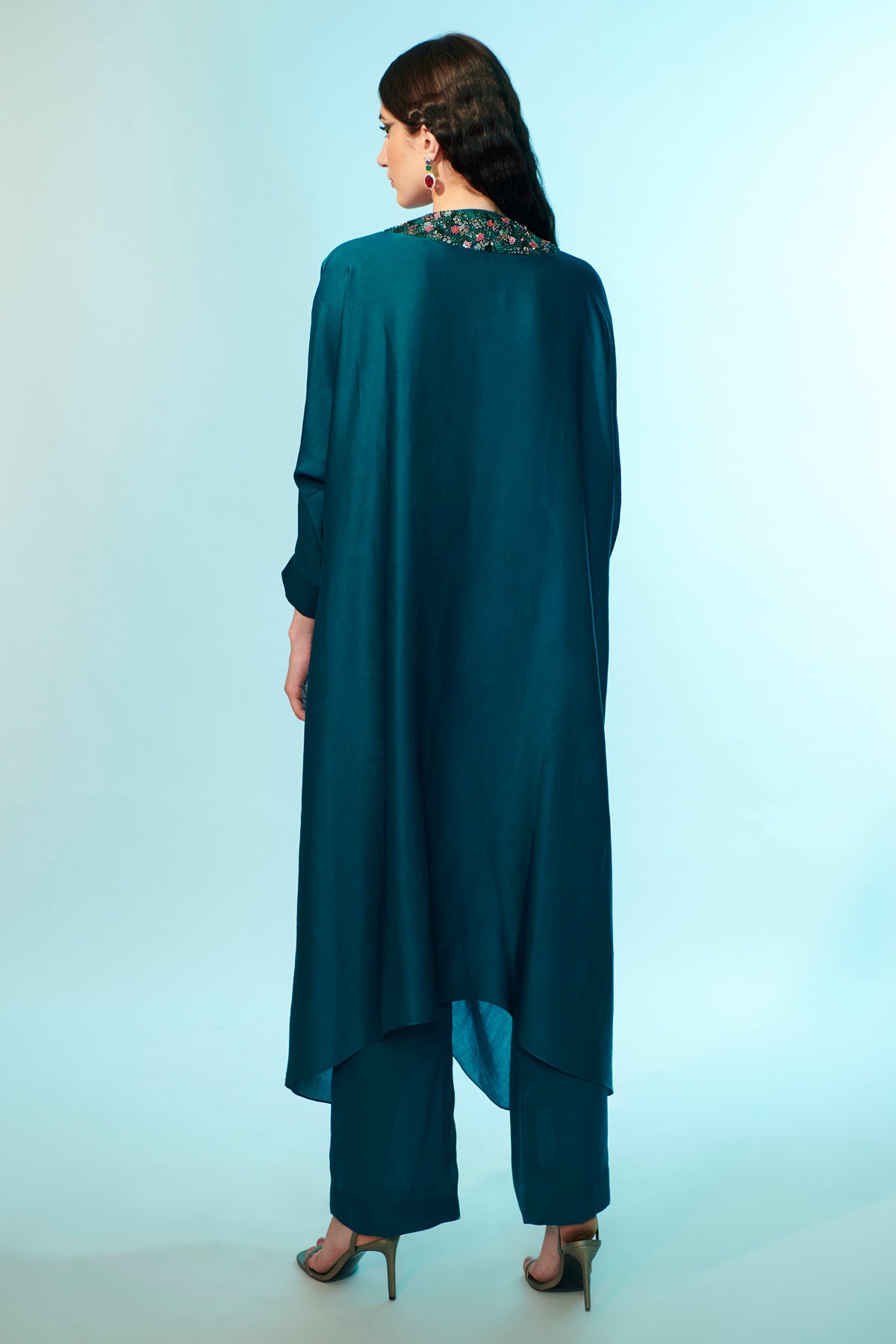 Green Embroidered Tunic & Pants