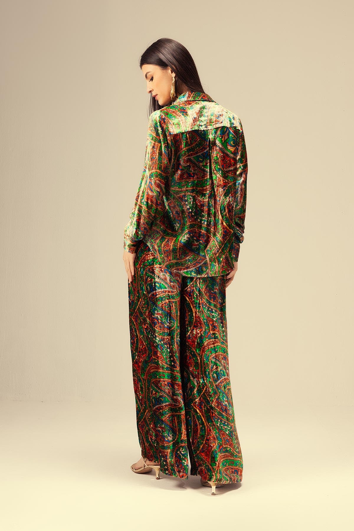 Green Ethnic Printed Co-ord Set