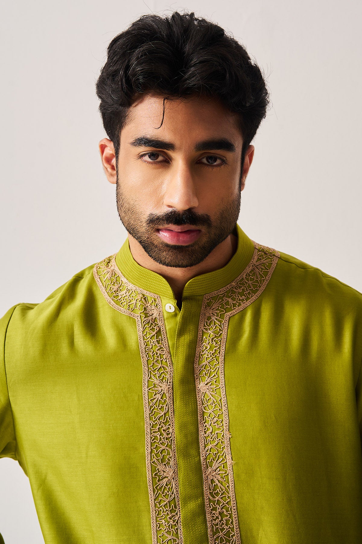 Green Floral Dome Kurta Set