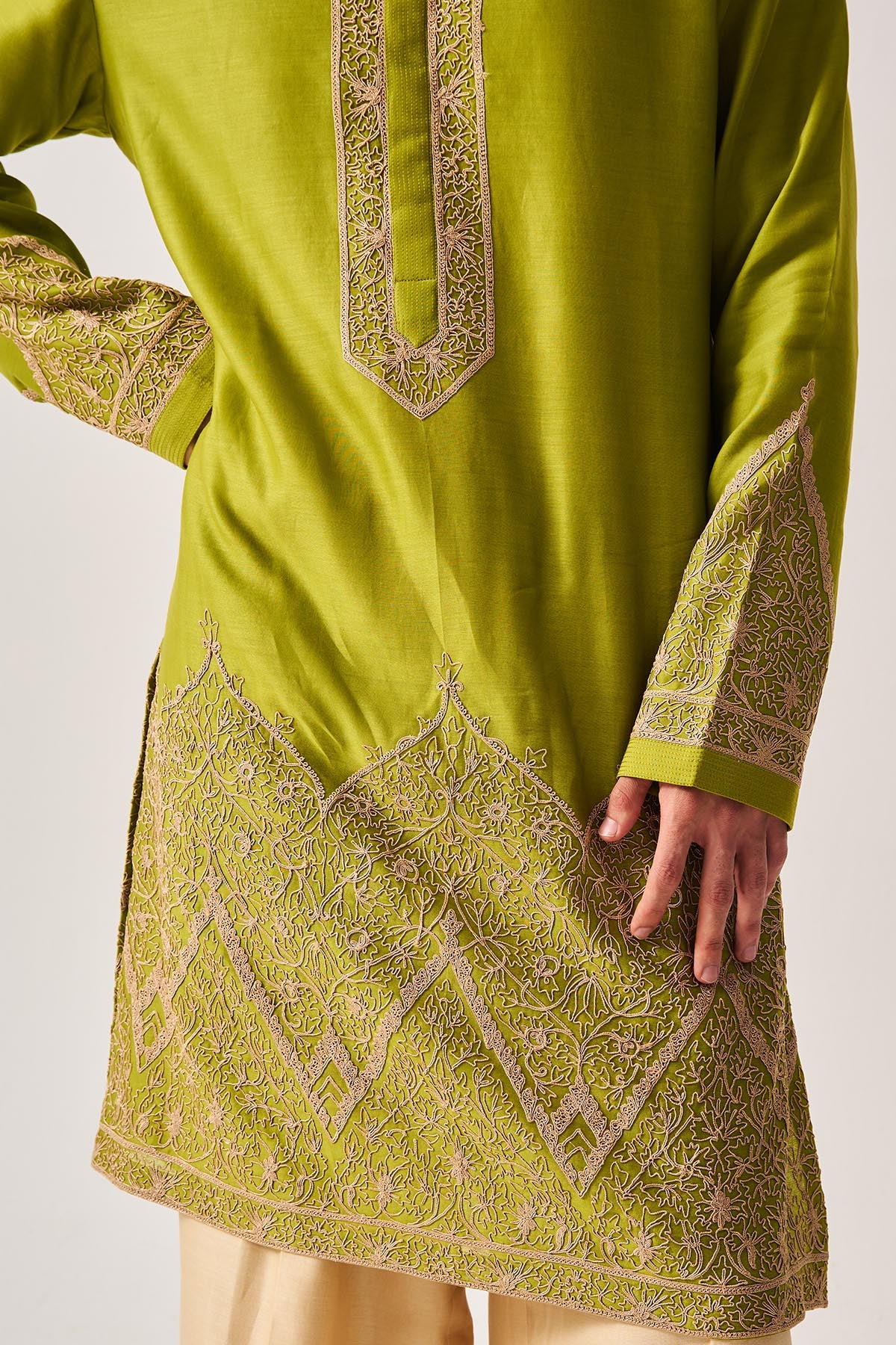 Green Floral Dome Kurta Set