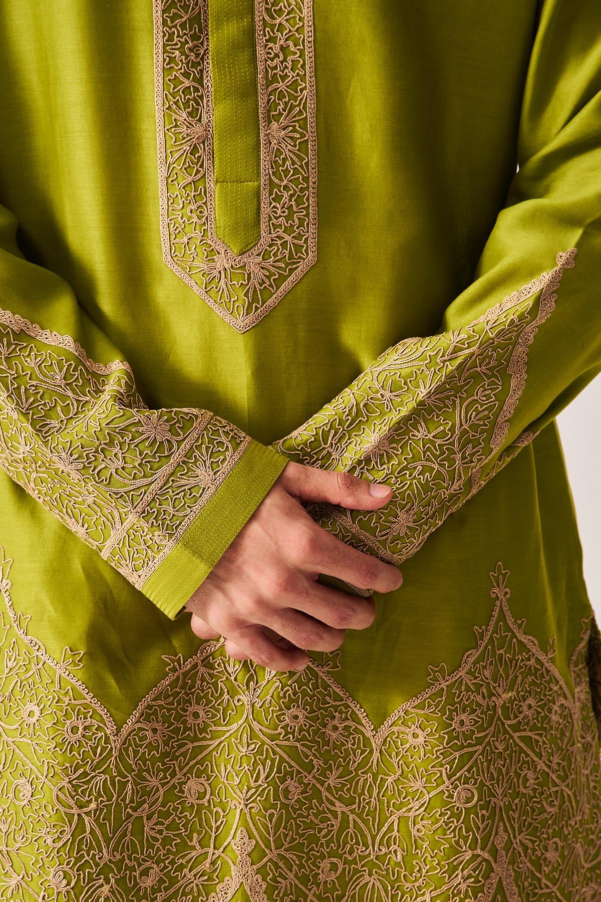Green Floral Dome Kurta Set