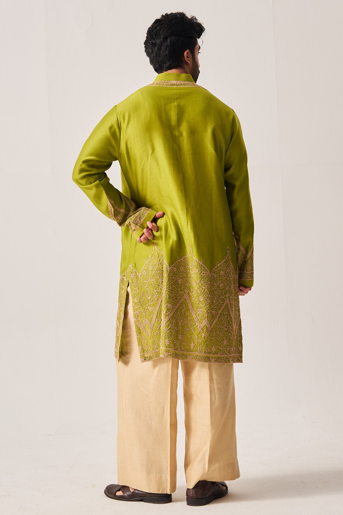 Green Floral Dome Kurta Set