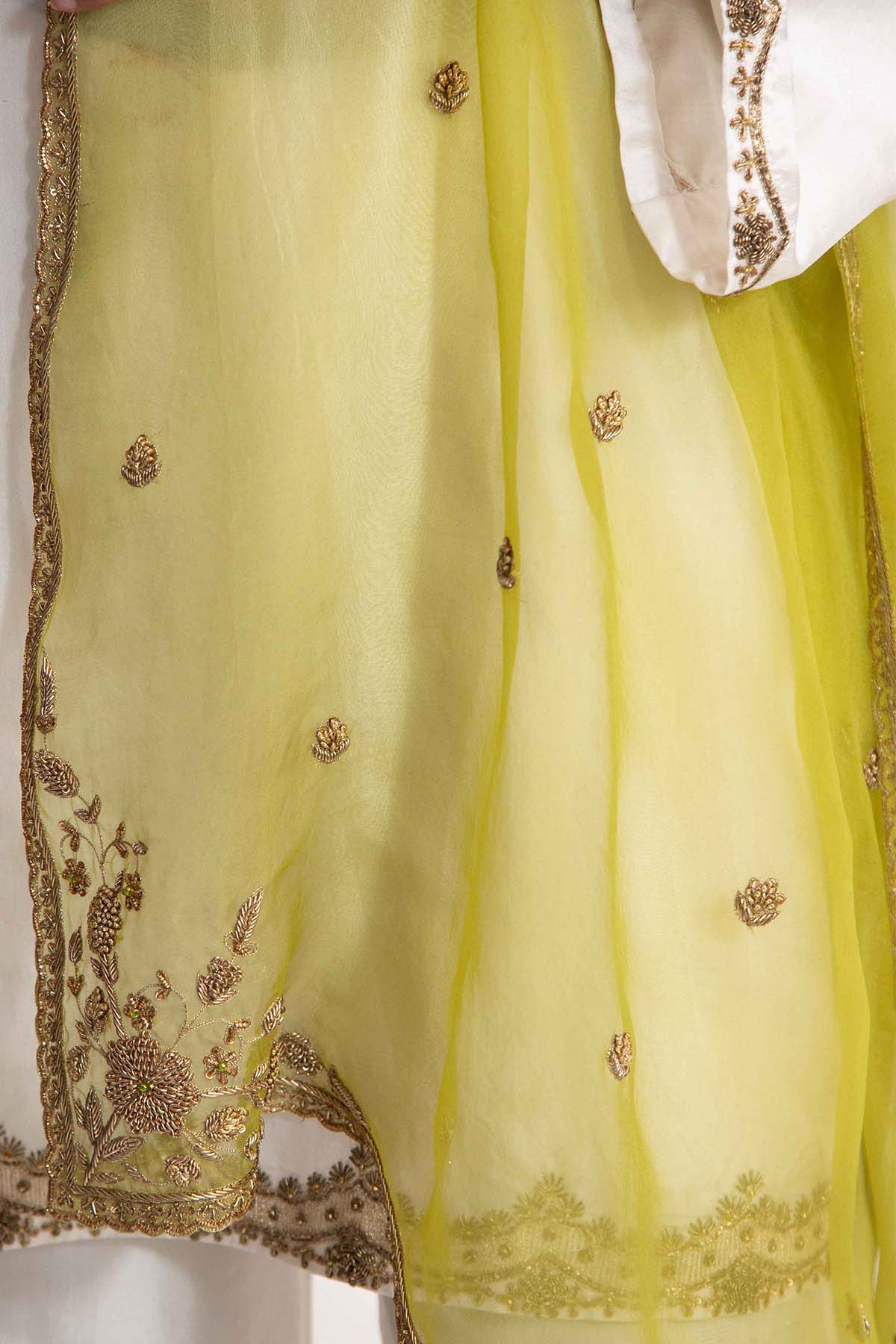 Green Floral Motifs Dupatta