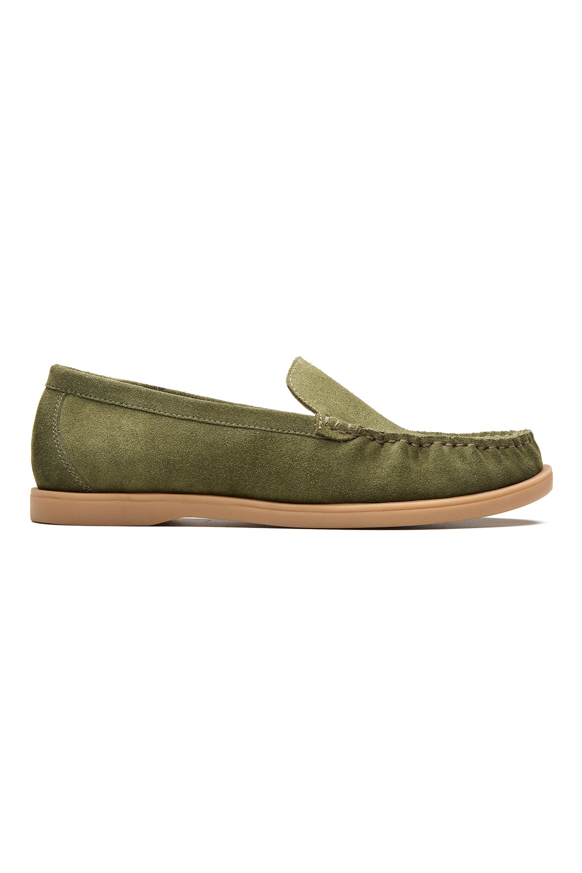 Green Genuine Leather Loafers