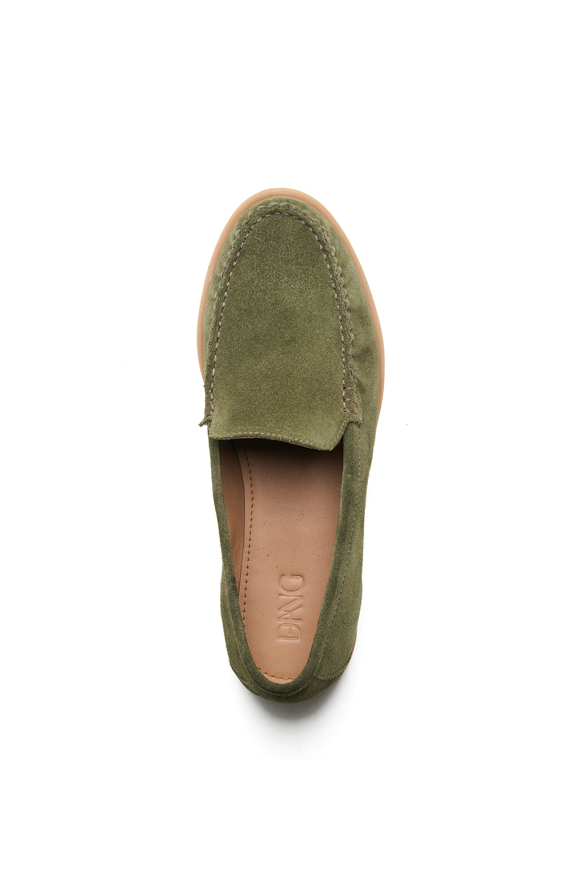Green Genuine Leather Loafers