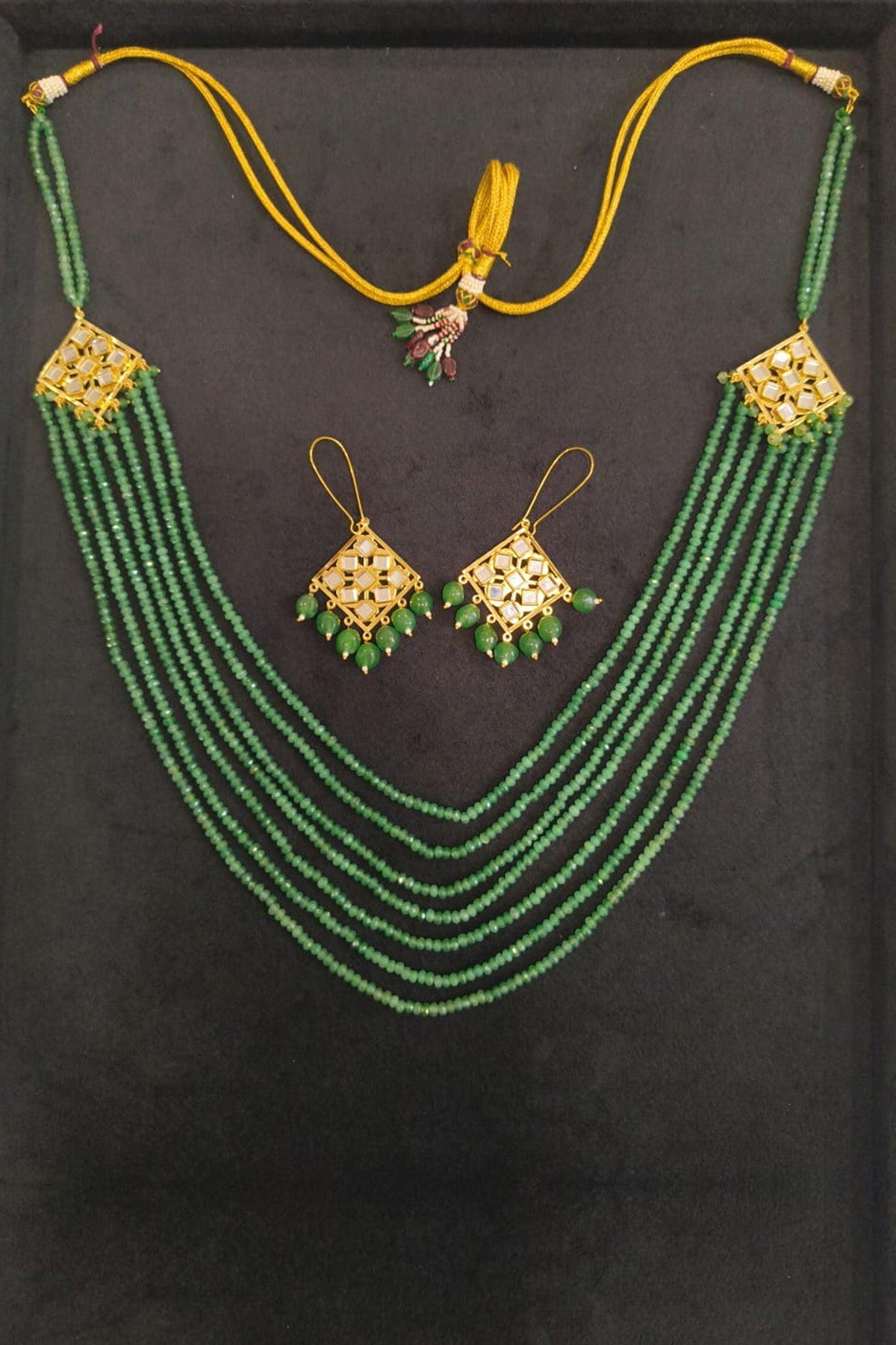 Buy Green Handcrafted Jewellery Set for women by beauty spot jewellery online available at scrollnshops