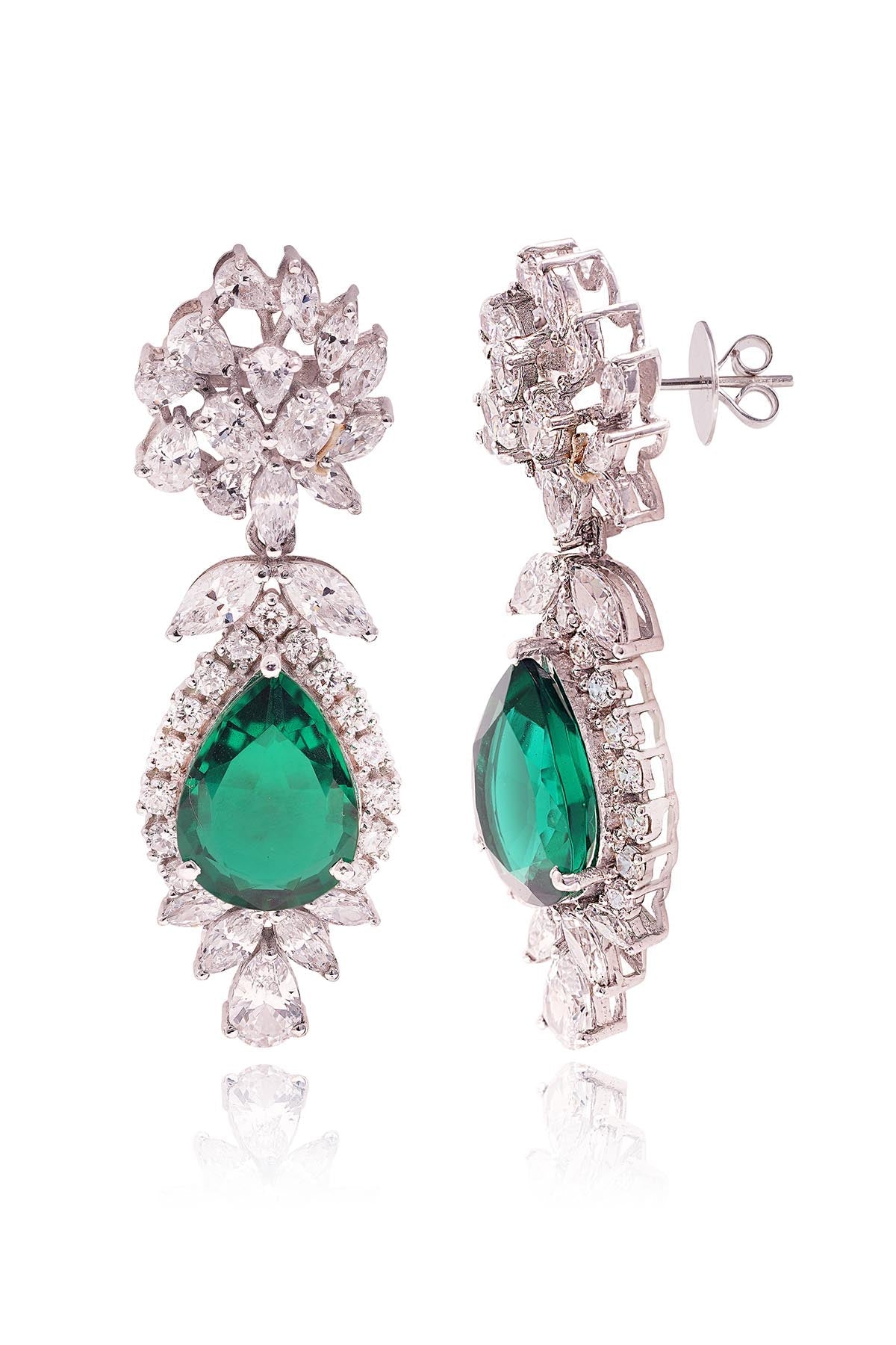 Buy Green Imperial Dangler Earrings by Prata for women online at ScrollnShops