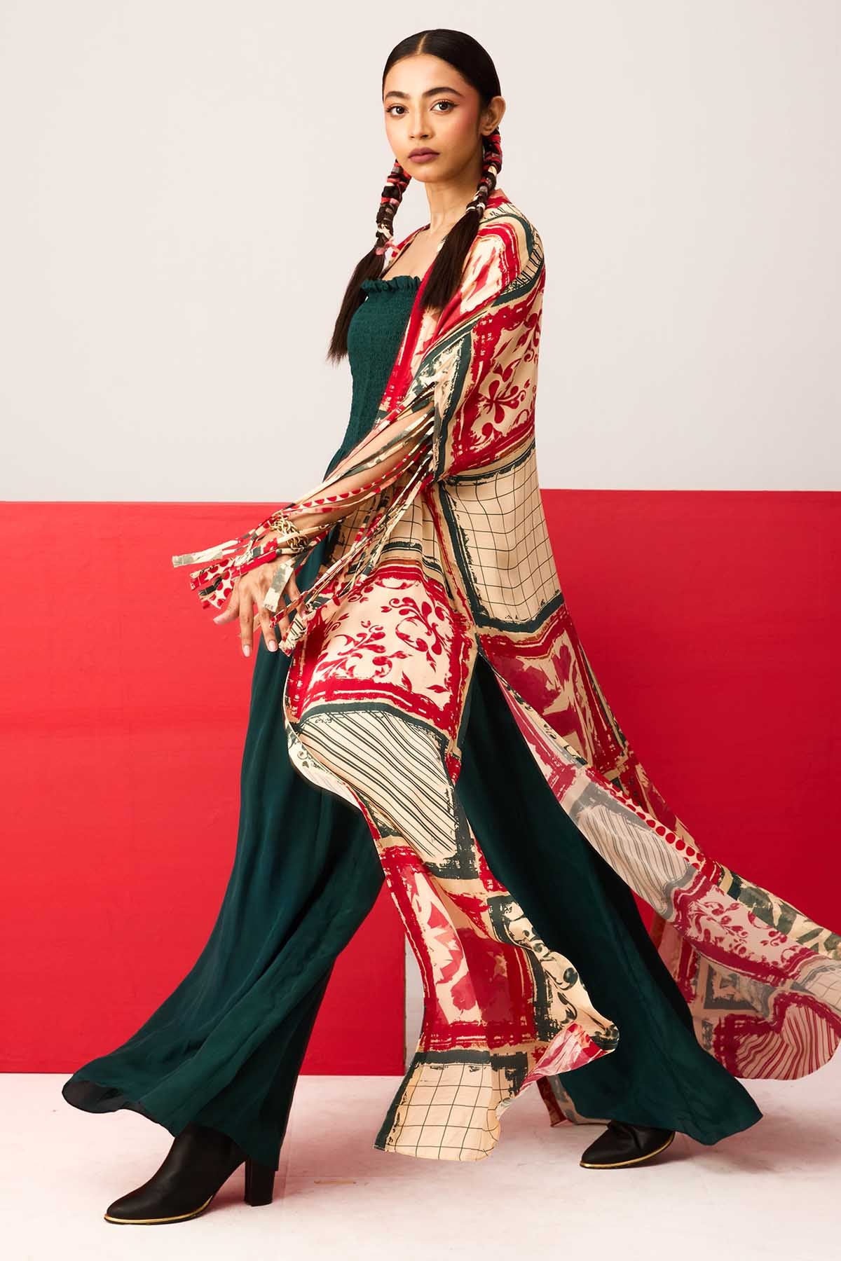 Green Jumpsuit & Long Jacket