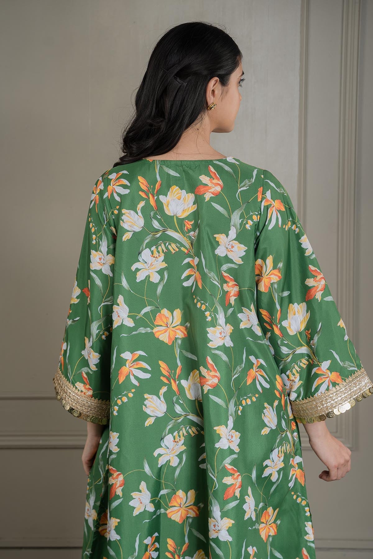 Green Lacework Flowy Co-ord Set