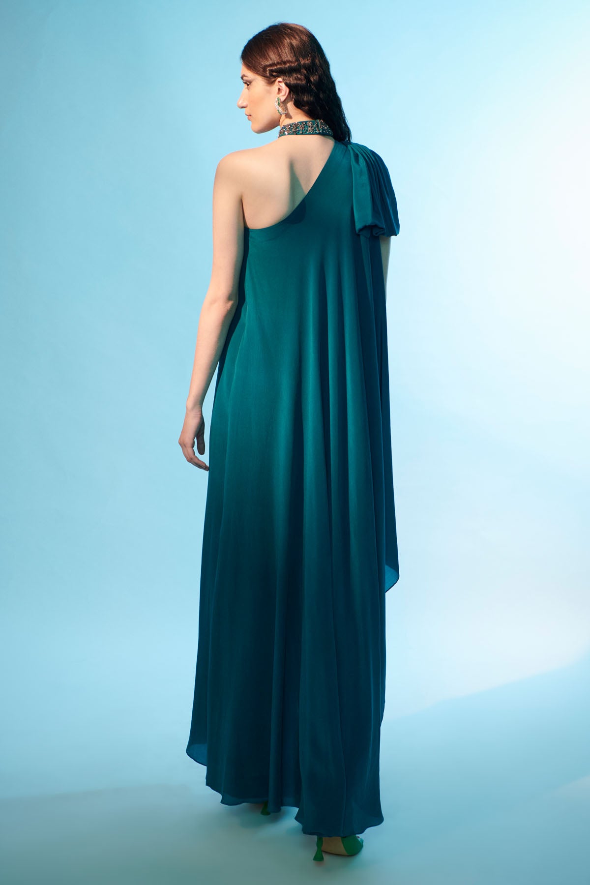 Green One Shoulder Tunic & Pants