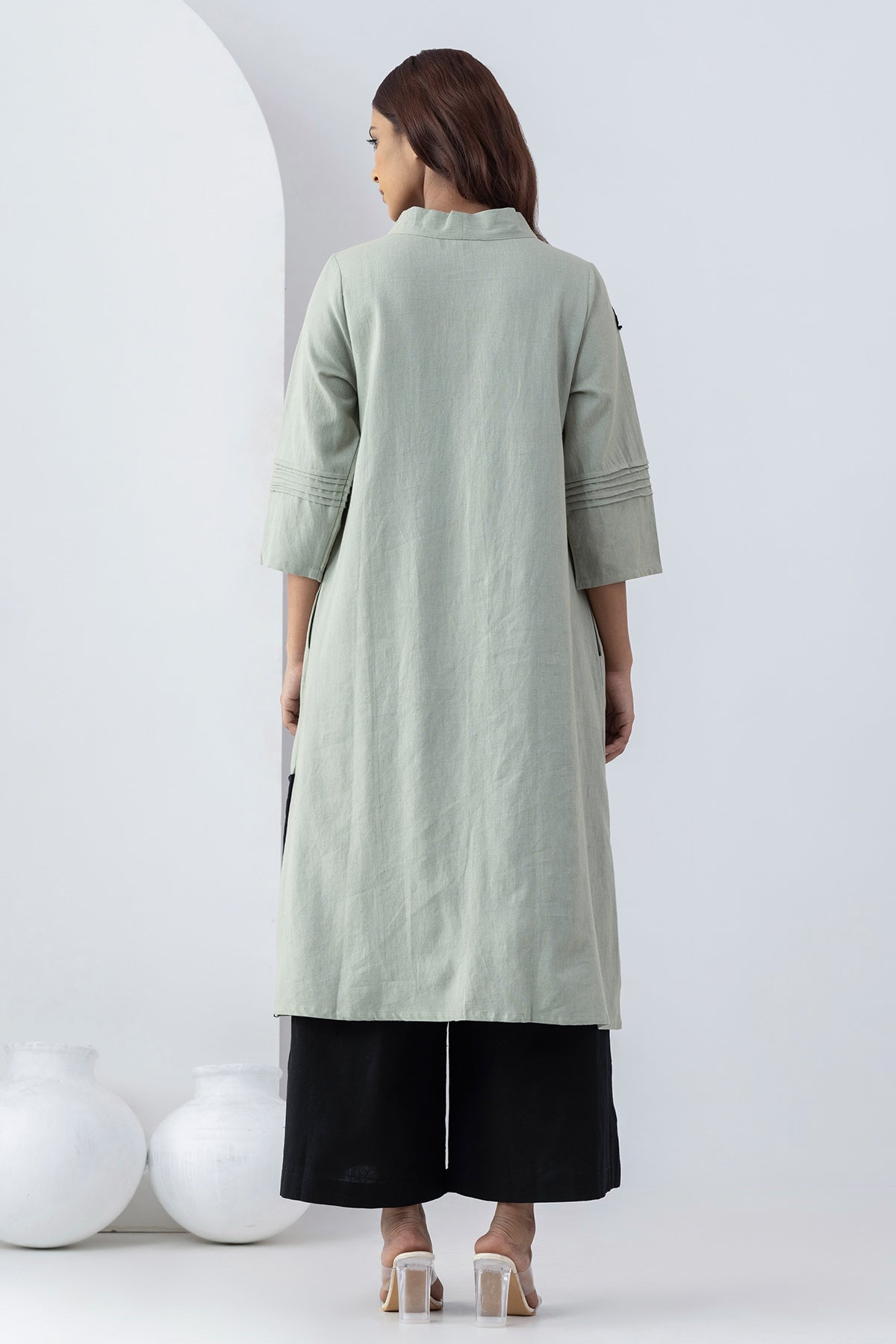 Green Patchwork A-Line Tunic