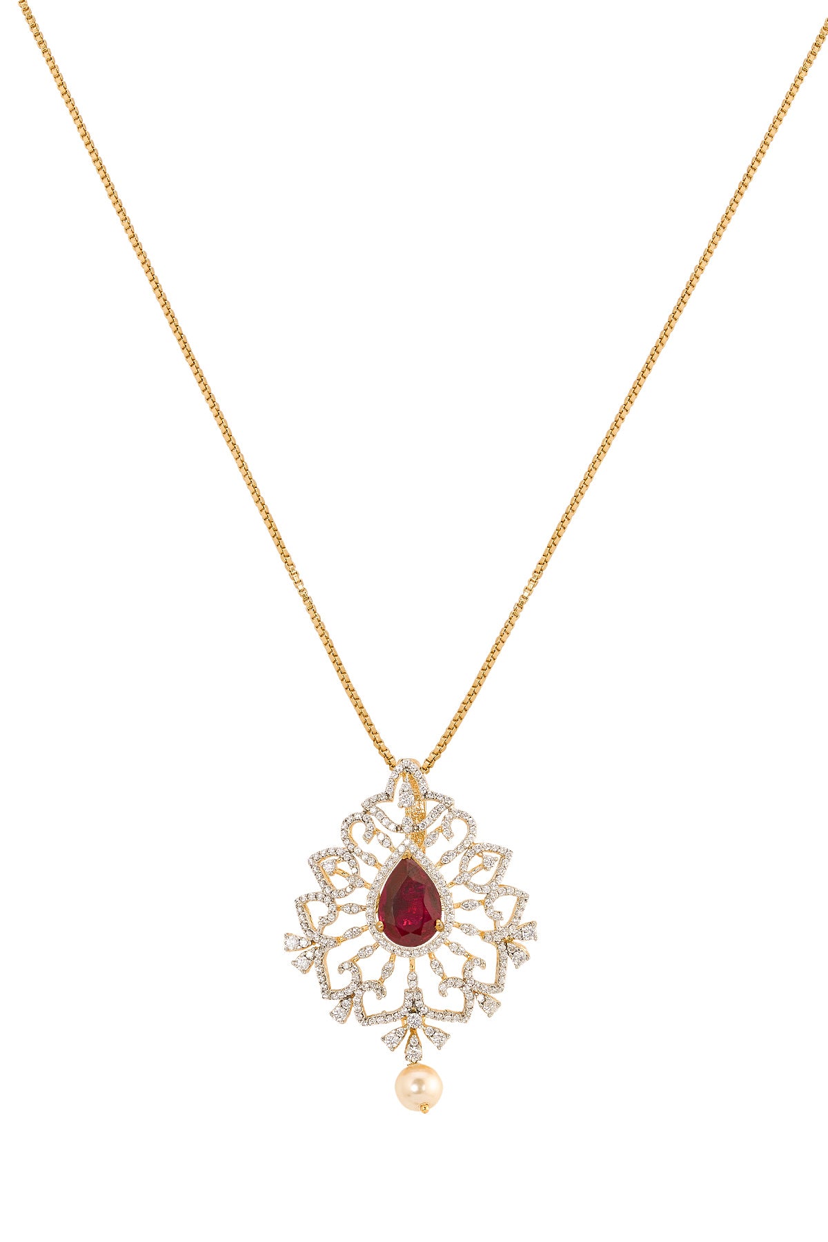 Green & Pink Diamond Pendant