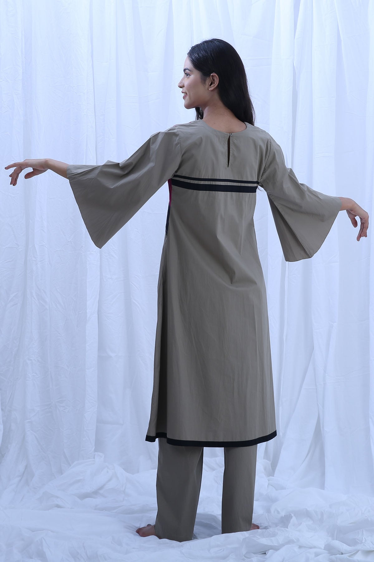 Green Poplin Cotton Kurta Set