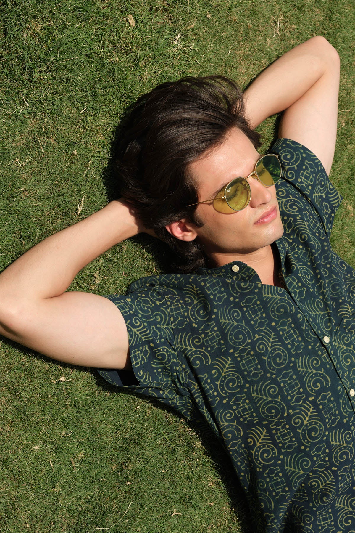 Green Printed Organic Shirt