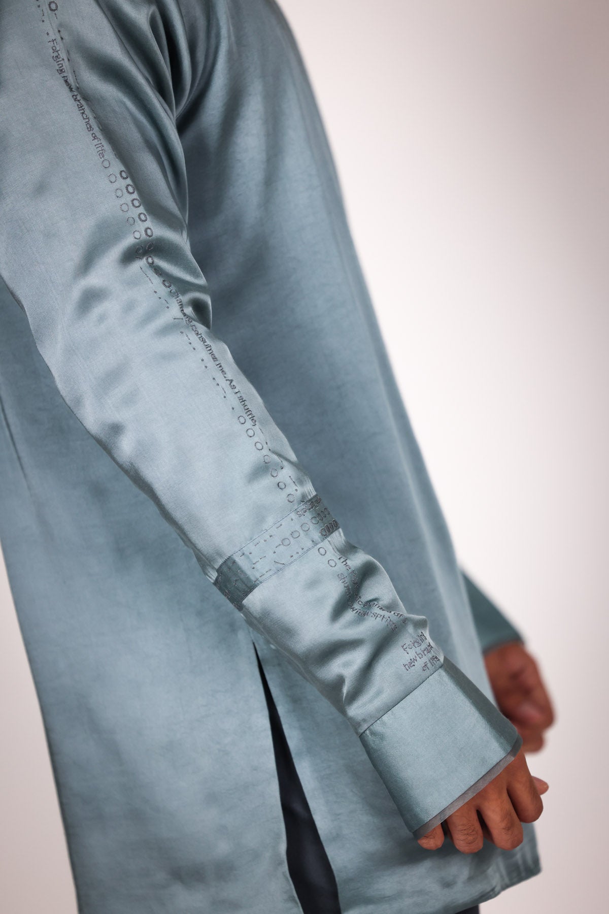 Green Shirt Kurta & Twill Pants