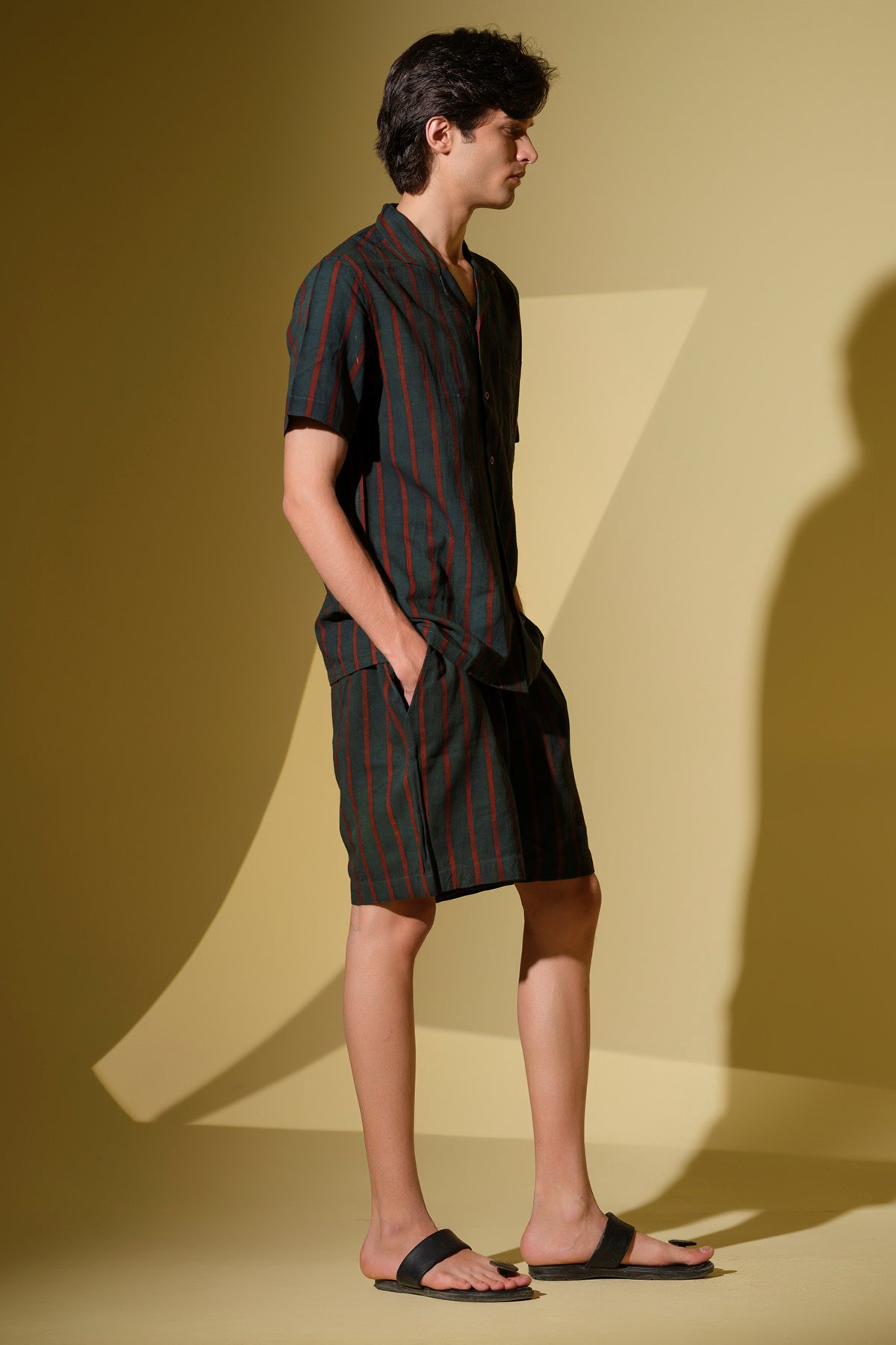 Green Stripes Print Co-ord Set