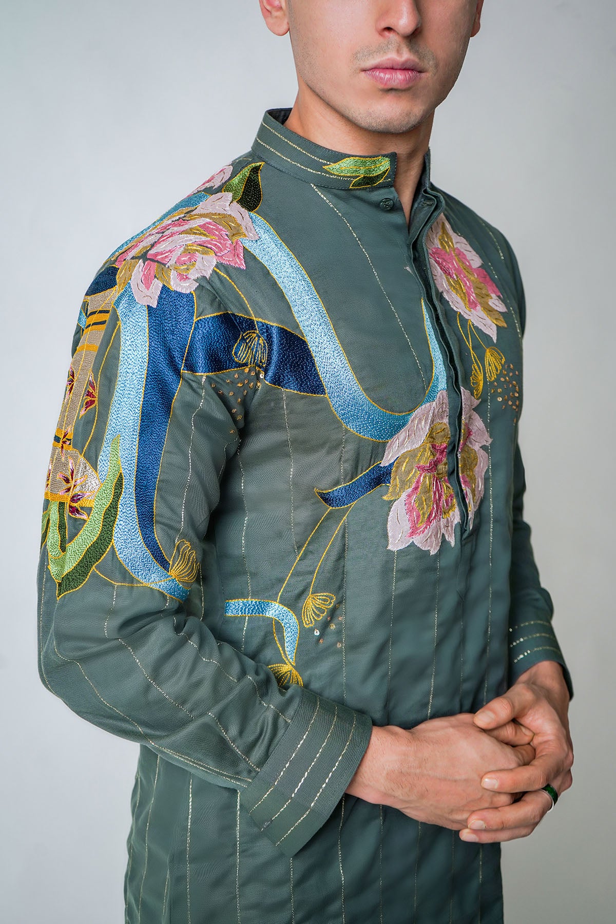 Green Tencel Kurta And Pants