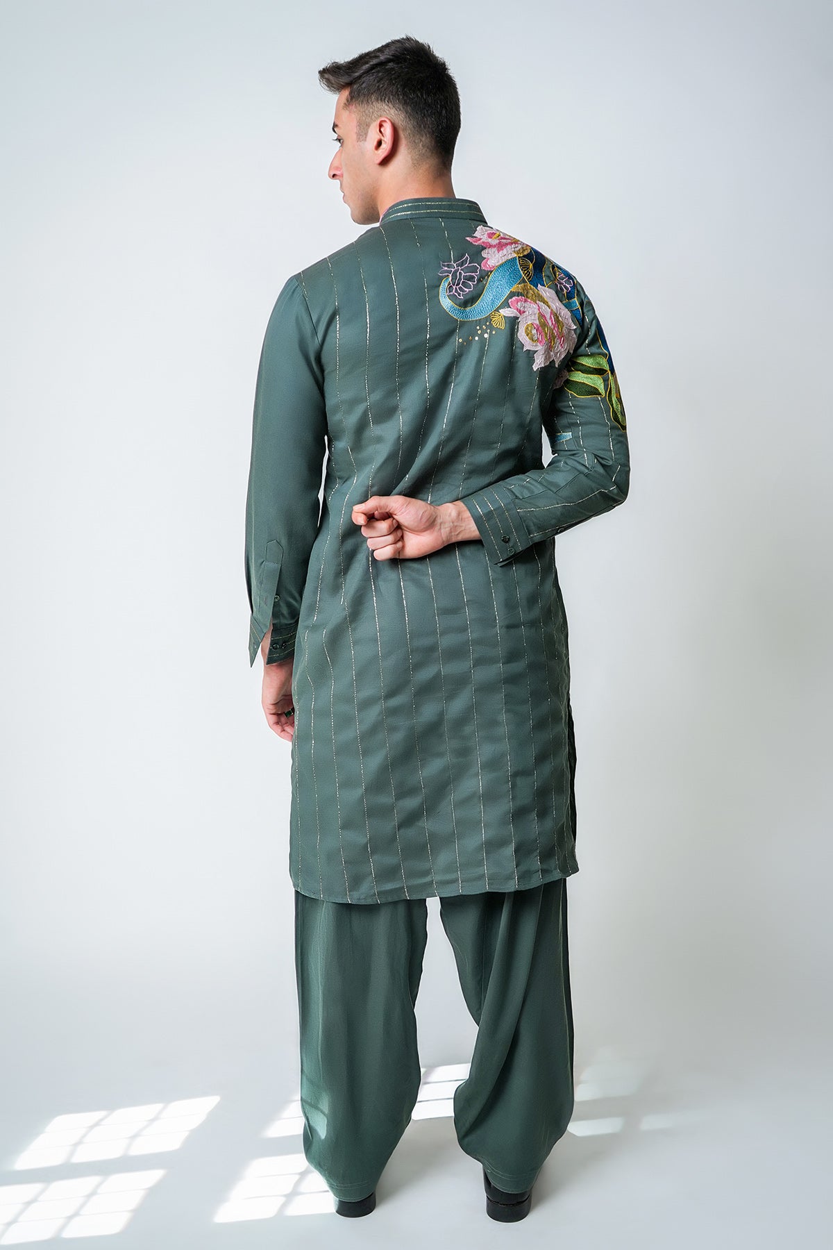 Green Tencel Kurta And Pants