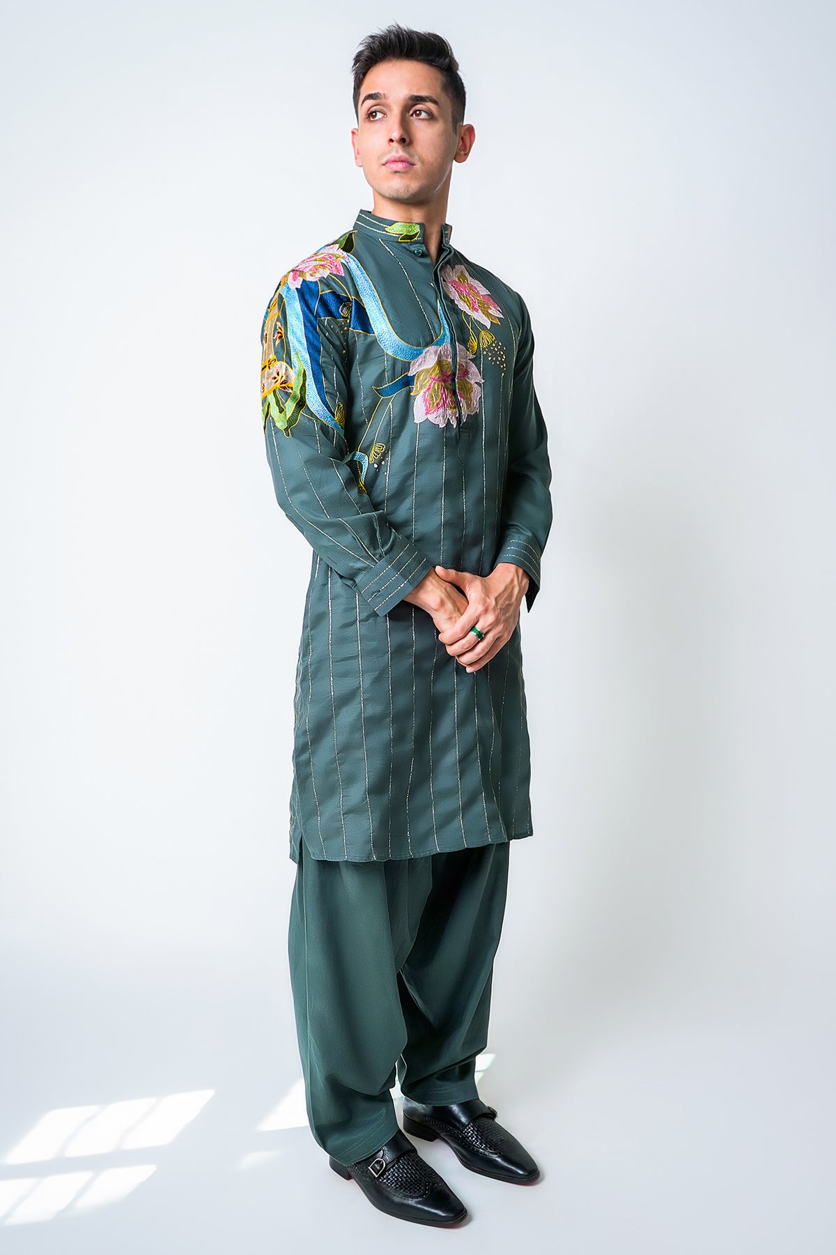 Green Tencel Kurta And Pants