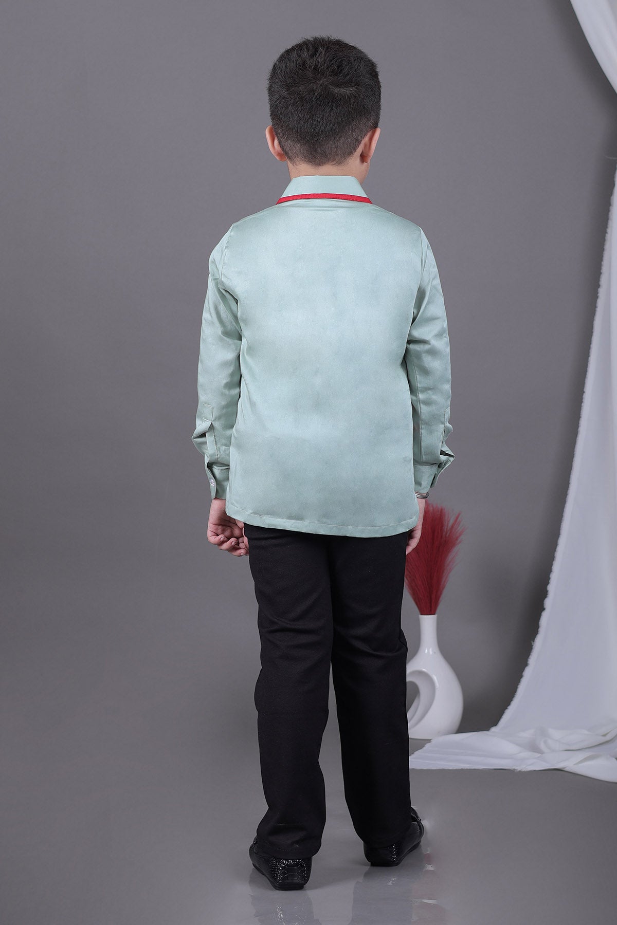 Green Tree Embroidered Shirt