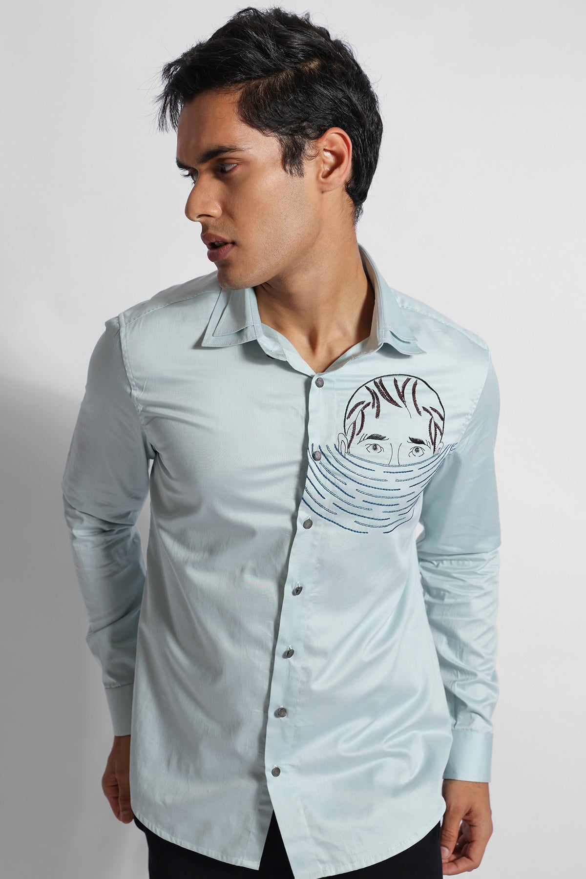 Green Turkish Thread Work Shirt